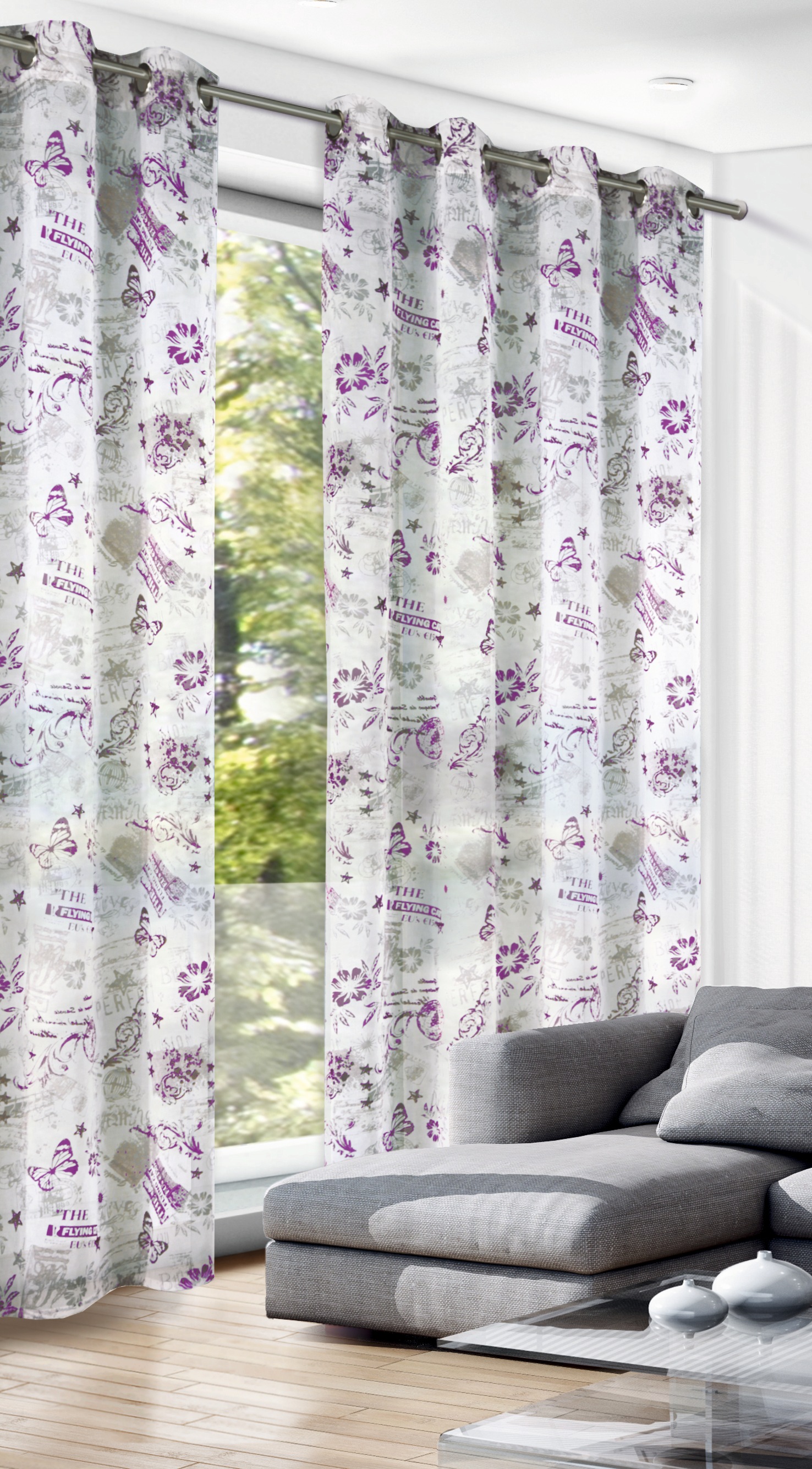 Image of WILLKOMMEN ZUHAUSE by ALBANI GROUP Vorhang »Floral«, (1 St.), Ösenschal bei Ackermann Versand Schweiz