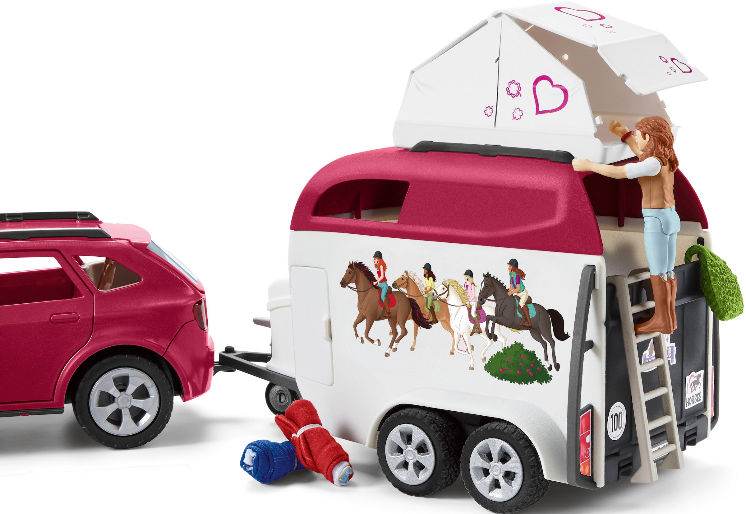 Schleich® Spielwelt »HORSE CLUB, Abenteuer mit Auto und Pferdeanhänger (42535)«, Made in Europe