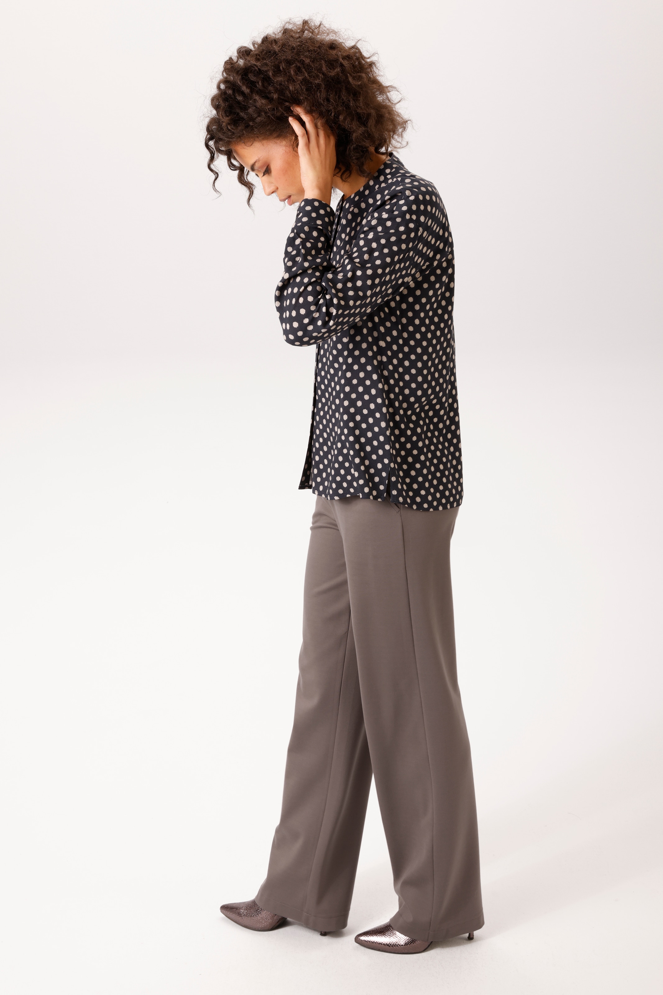 Aniston CASUAL Pantalon en jersey  avec jambe large et droite - NOUVELLE COLLECTION