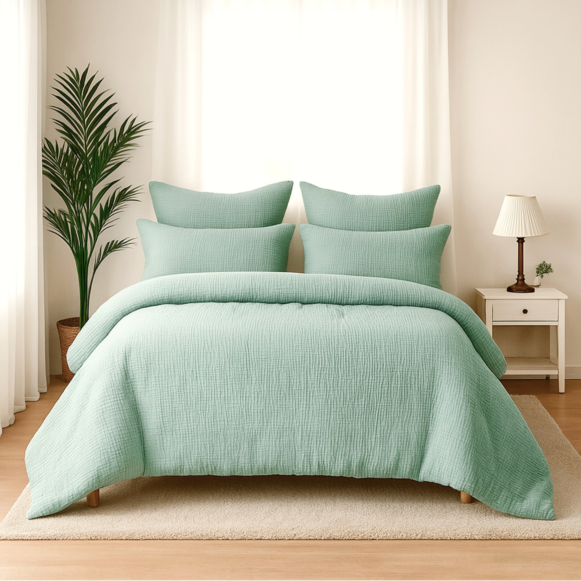 Wolkenfeld Kissenbezug »Wolkenfeld Musselin Kissenbezug 40x80 - 80x80 cm mit Reissverschluss« aus 100% Baumwolle – Weich, Atmungsaktiv & Hautfreundlich