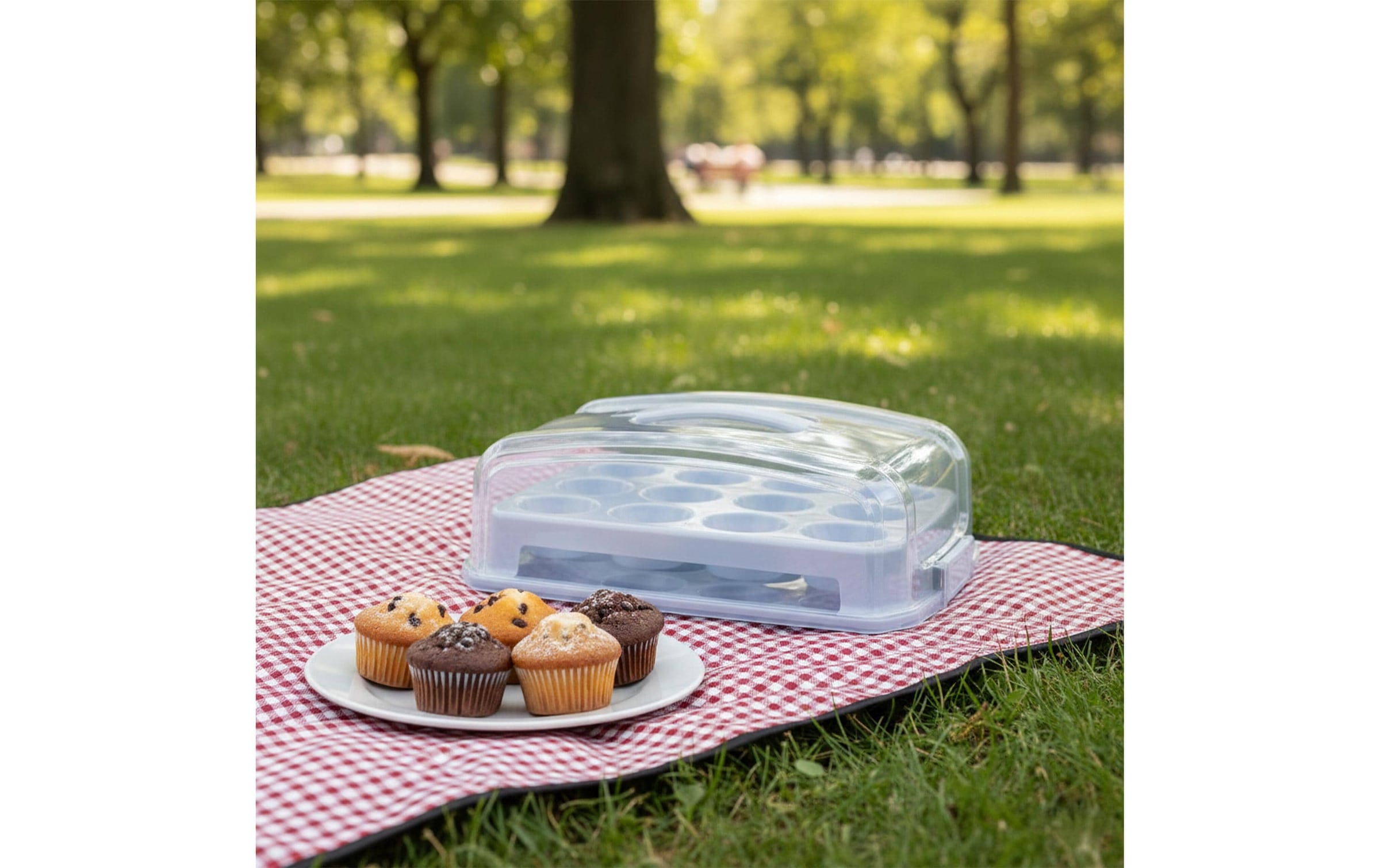 relaxdays Kuchentransportbox »für 24 Stück Muffin«