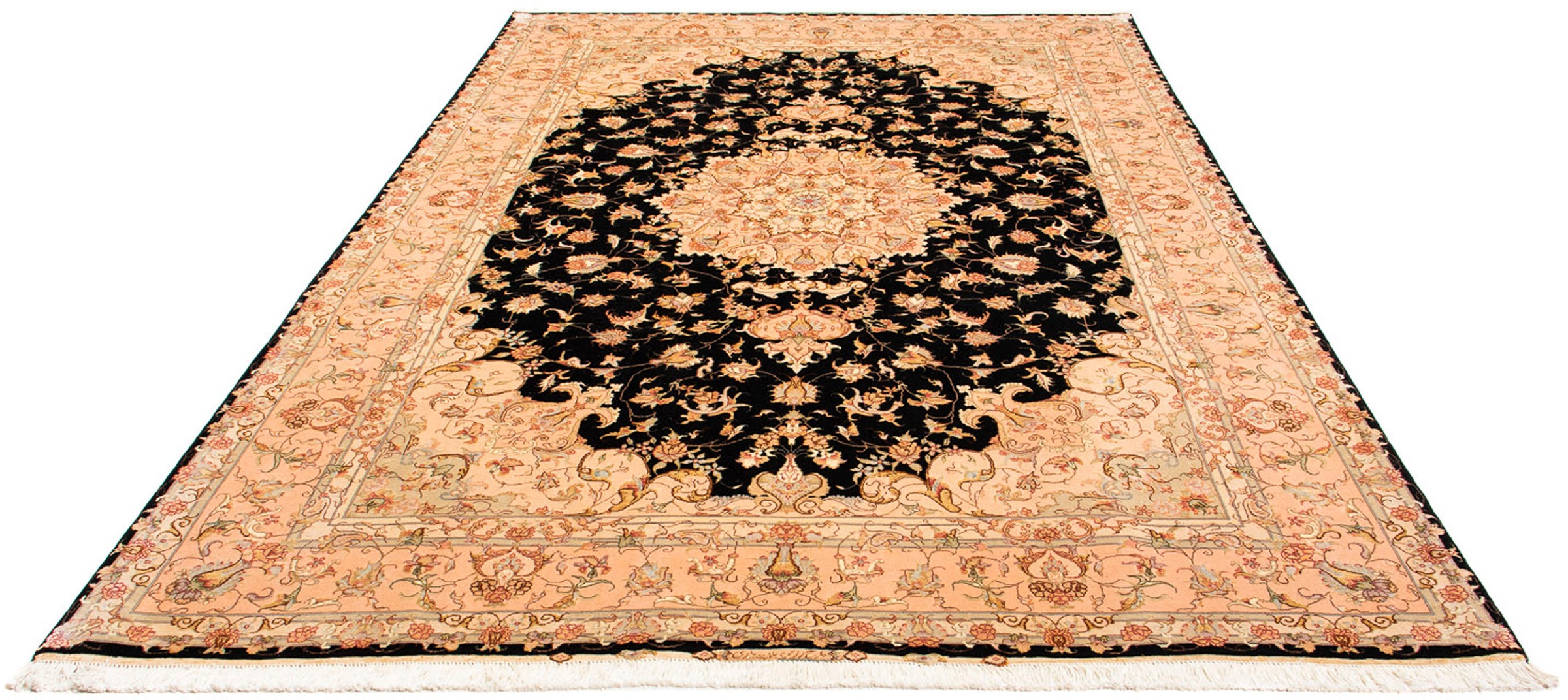Image of morgenland Orientteppich »Perser - Täbriz - Royal - 298 x 202 cm - hellbraun«, rechteckig, 7 mm Höhe, Wohnzimmer, Handgeknüpft, Einzelstück mit Zertifikat bei Ackermann Versand Schweiz