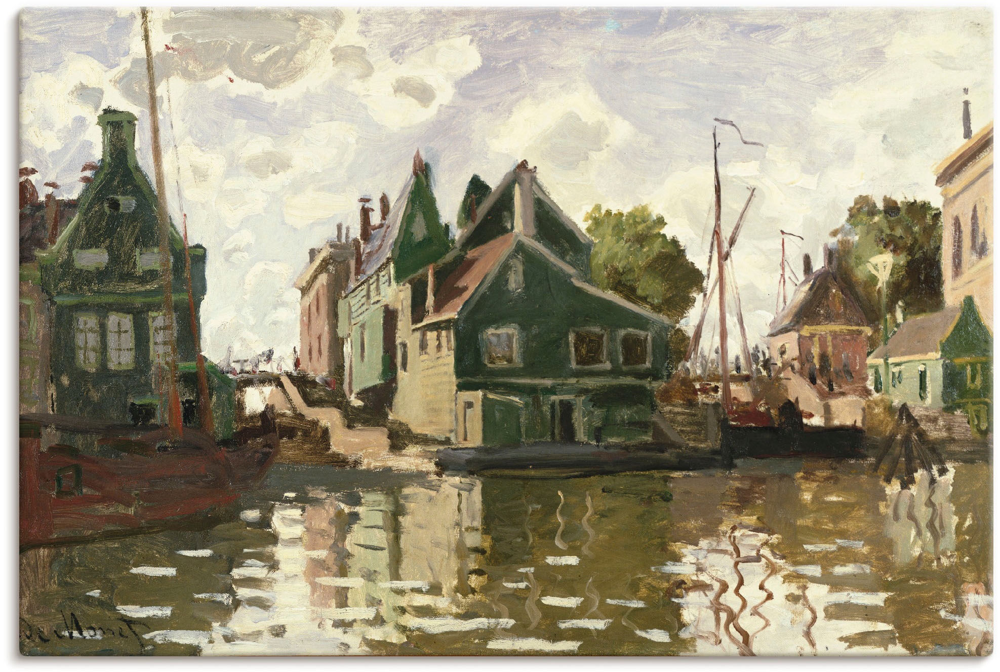 Image of Artland Wandbild »Kanal in Zaandam. 1871.«, Gewässer, (1 St.), in vielen Grössen & Produktarten - Alubild / Outdoorbild für den Aussenbereich, Leinwandbild, Poster, Wandaufkleber / Wandtattoo auch für Badezimmer geeignet bei Ackermann Versand Schweiz