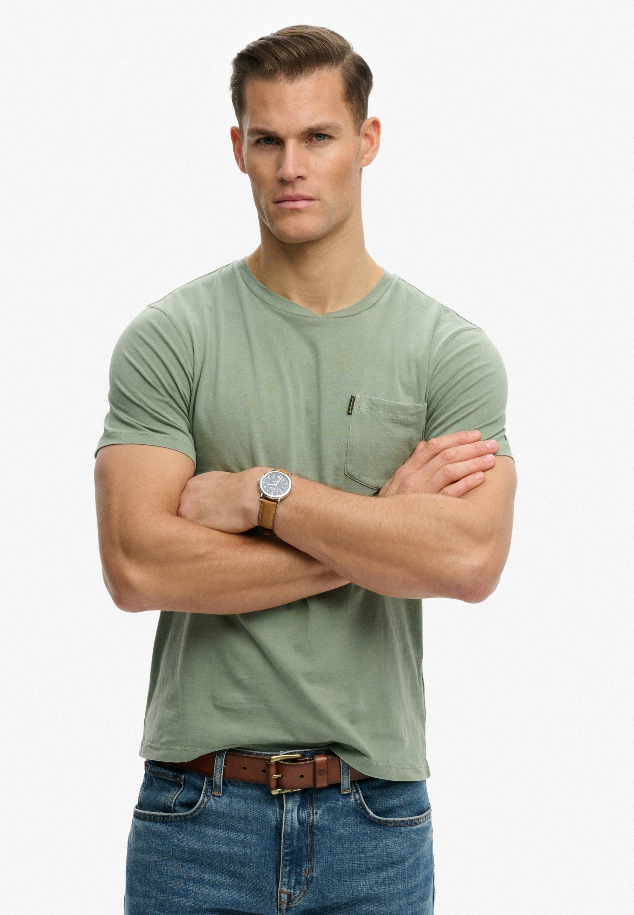 Image of Superdry Rundhalsshirt "CLASSIC ESSENTIAL POCKET TEE" mit stylischer, aufgesetzter Brusttasche