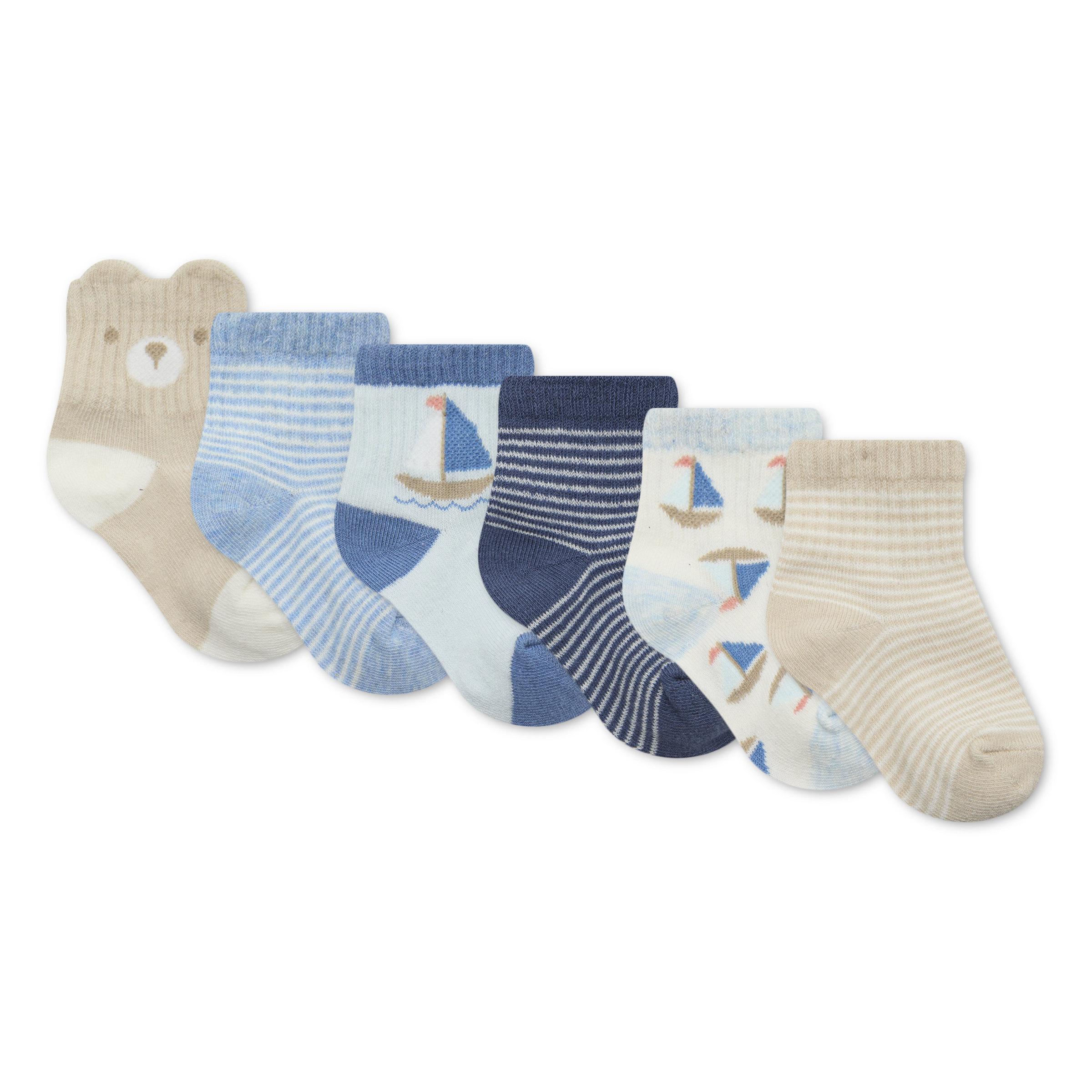 HUGGIES babywear Chaussettes »HGHB 6PK SOCK« Paquet, 6 Couple tlg. mit Motiven