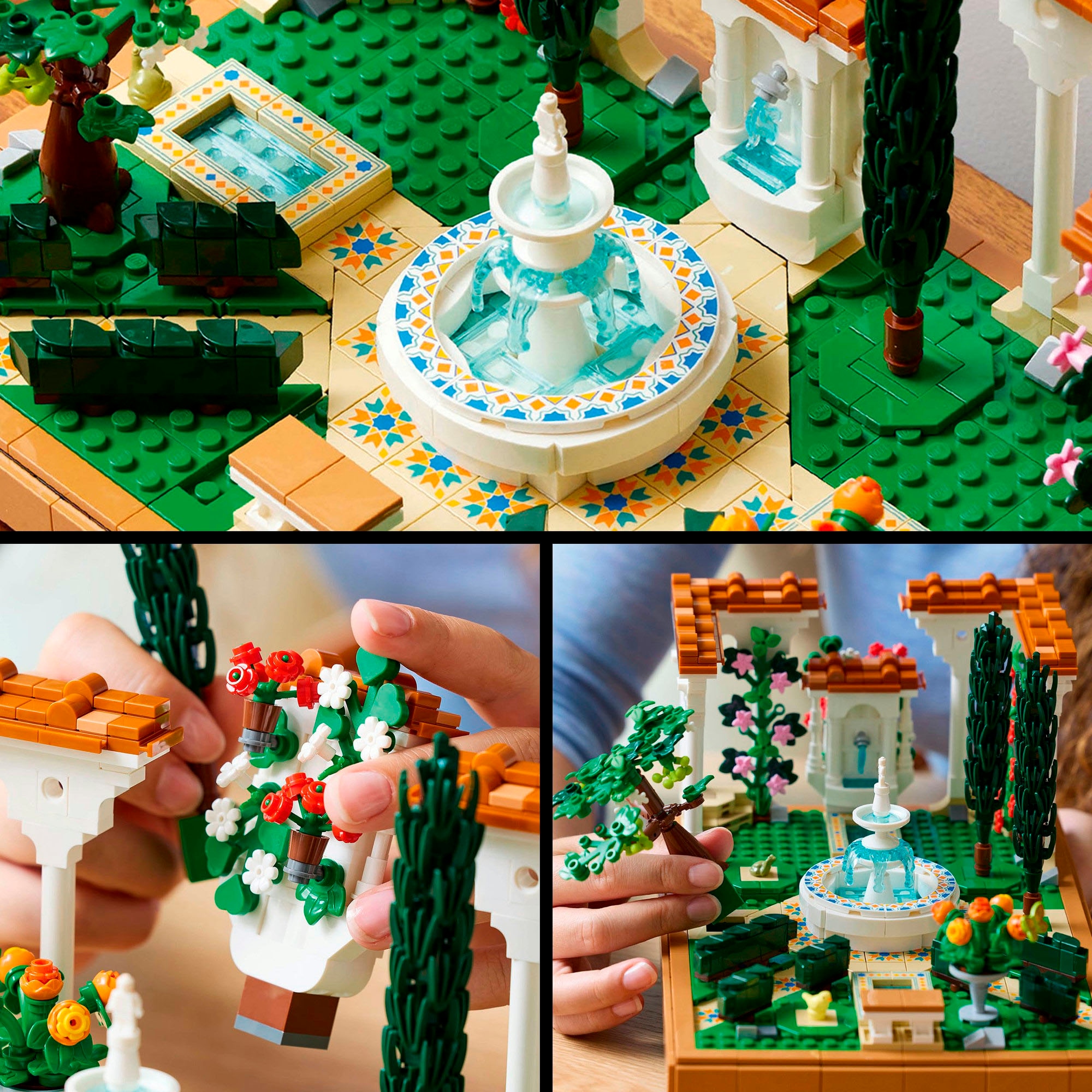 LEGO® Konstruktionsspielsteine »Springbrunnengarten (10359), LEGO Icons« Made in Europe