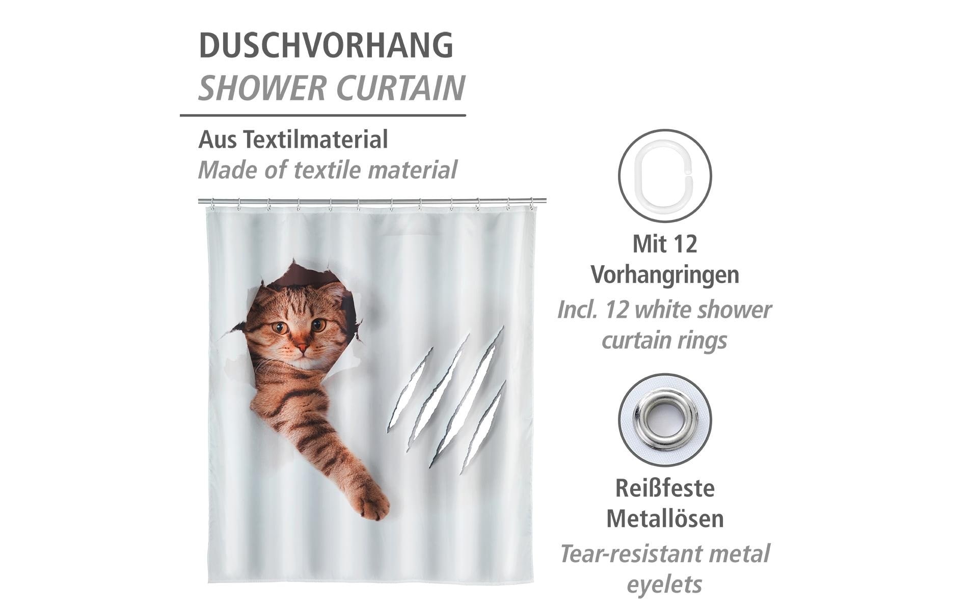 WENKO Duschvorhang »Cute Cat«