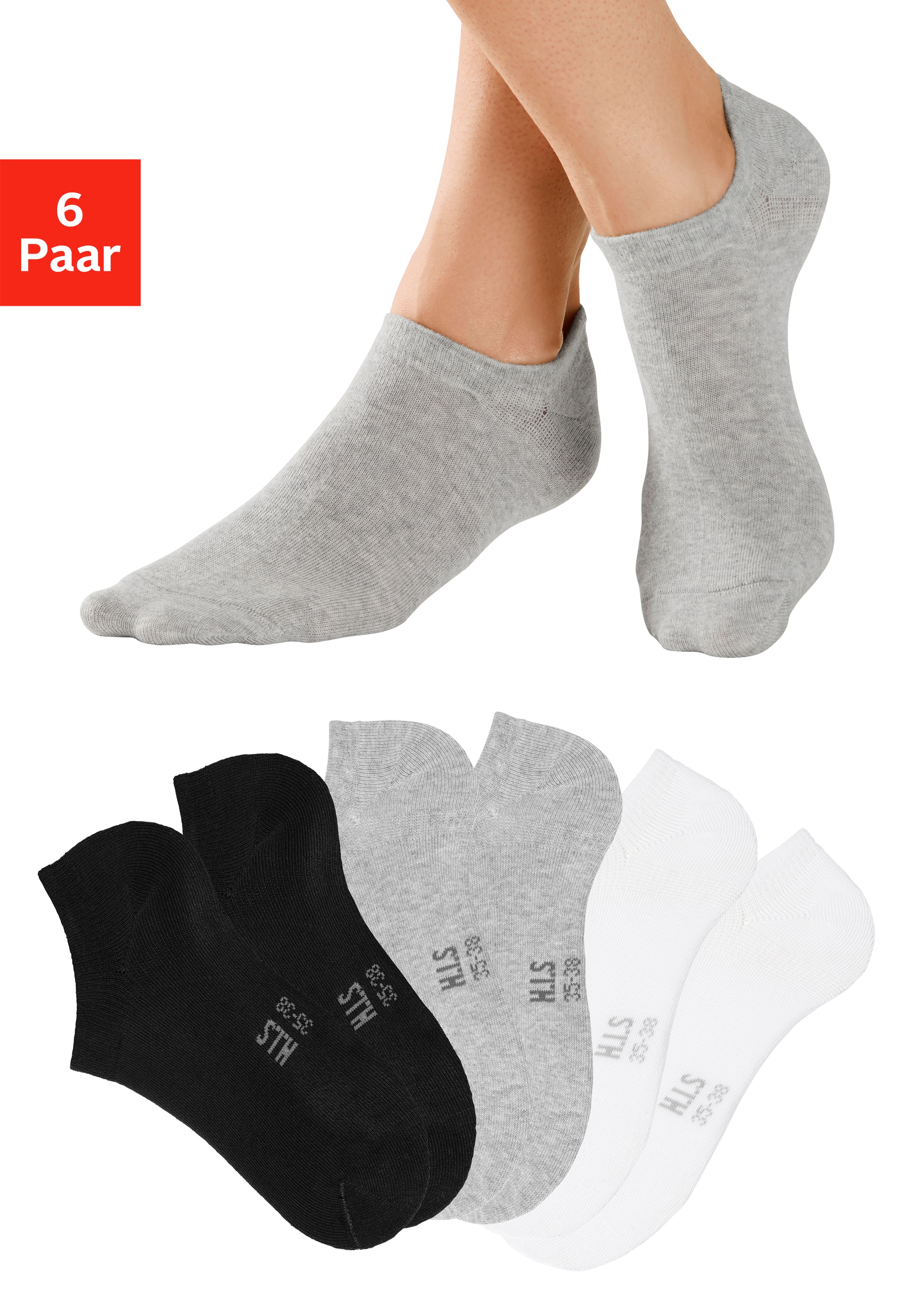 Image of H.I.S Sneakersocken Packung, 6 Stk. tlg. mit besonders kurzem Schaft