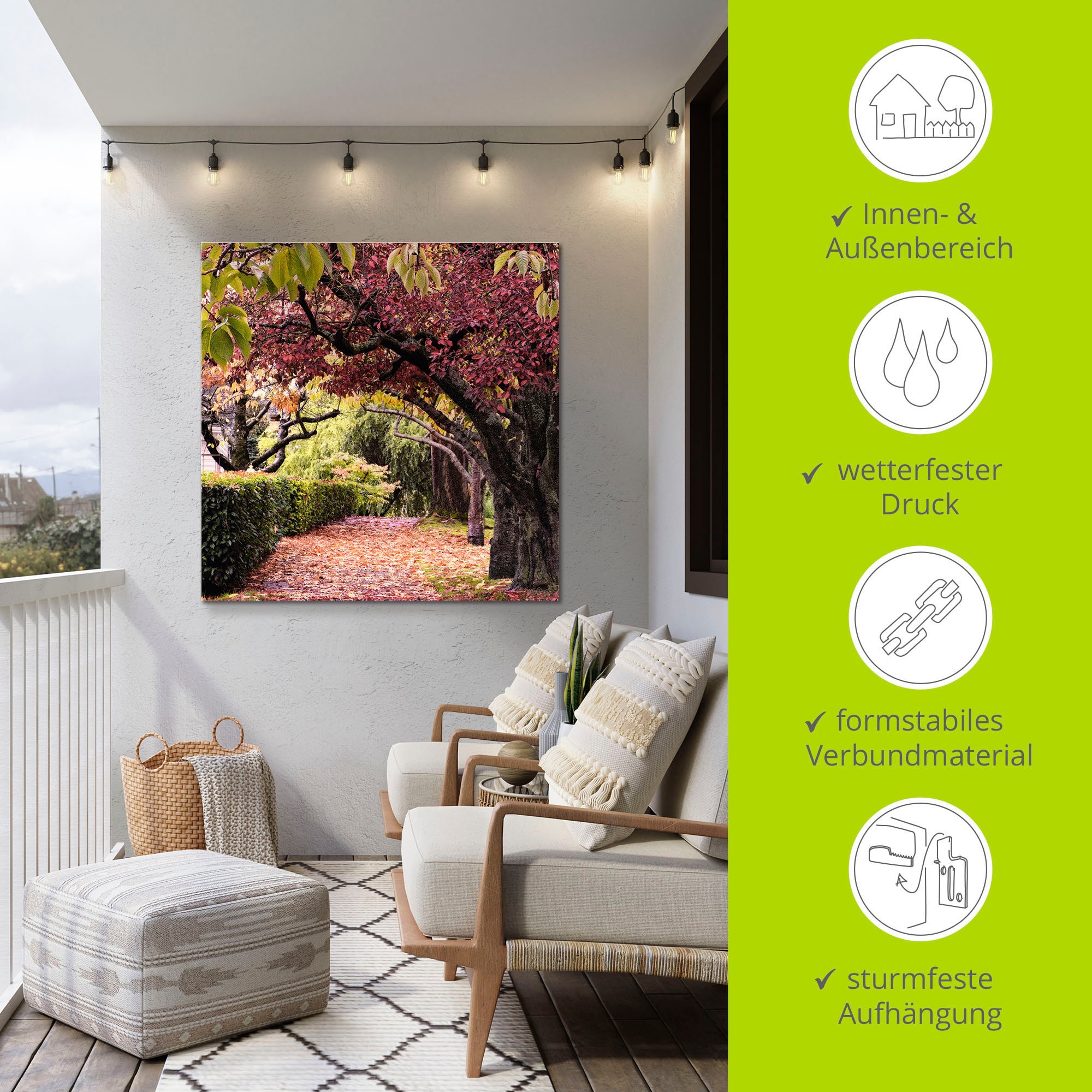 Artland Wandbild »Baumbogen«, Bäume, (1 St.), als Alubild, Outdoorbild, Leinwandbild, Poster in verschied. Grössen