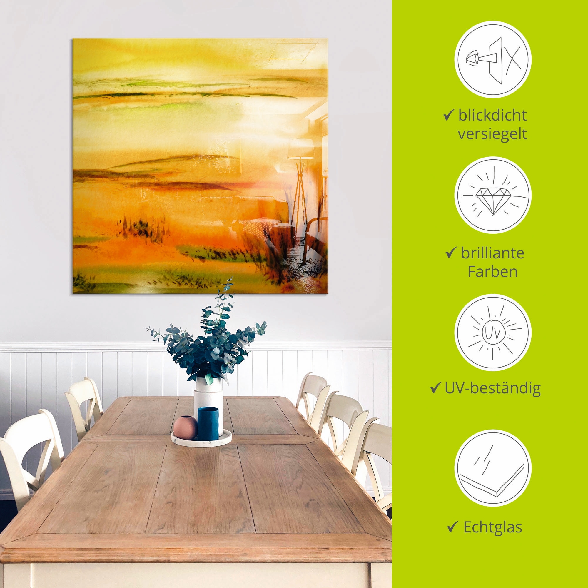 Artland Glasbild »Heisser Sand«, Wüste, (1 St.), in verschiedenen Grössen