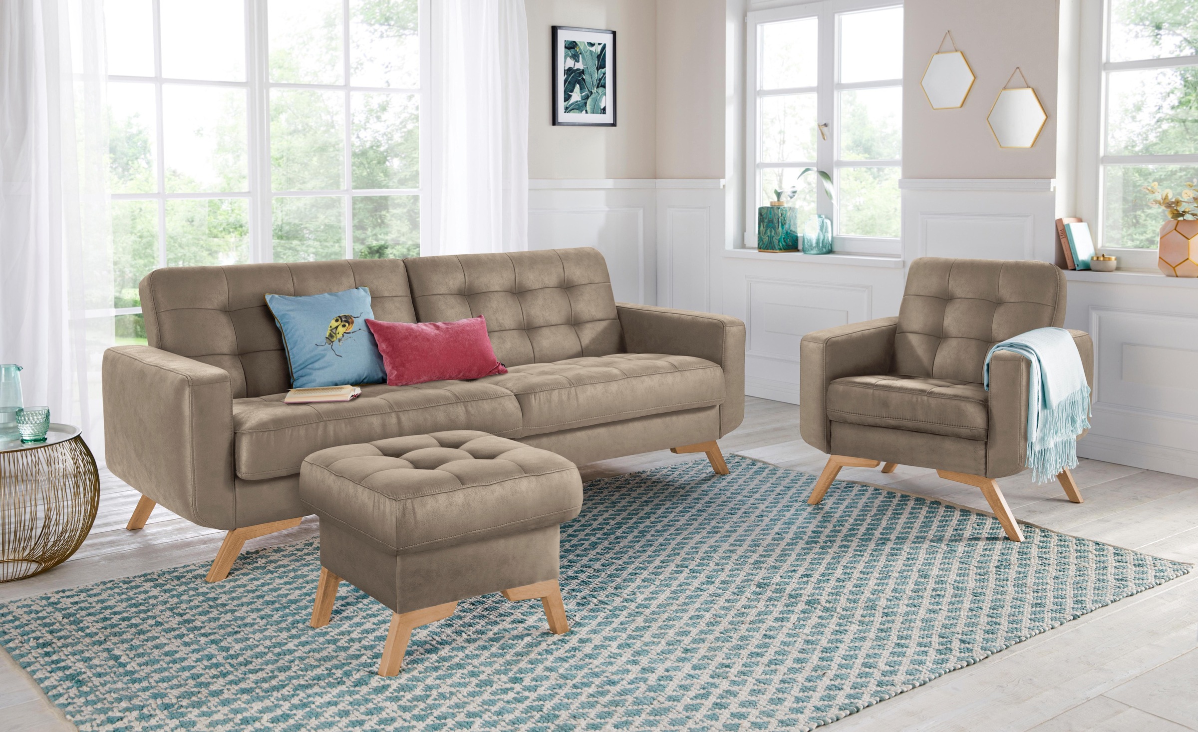 exxpo - sofa fashion Hocker »Fiord kompakt und bequem, tolle Verarbeitungsdetails«