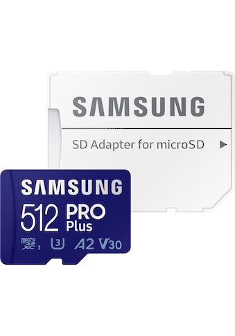 Speicherkarte »PRO Plus 512GB microSDXC Full HD & 4K UHD inkl. SD-Adapter«, (UHS Class...
