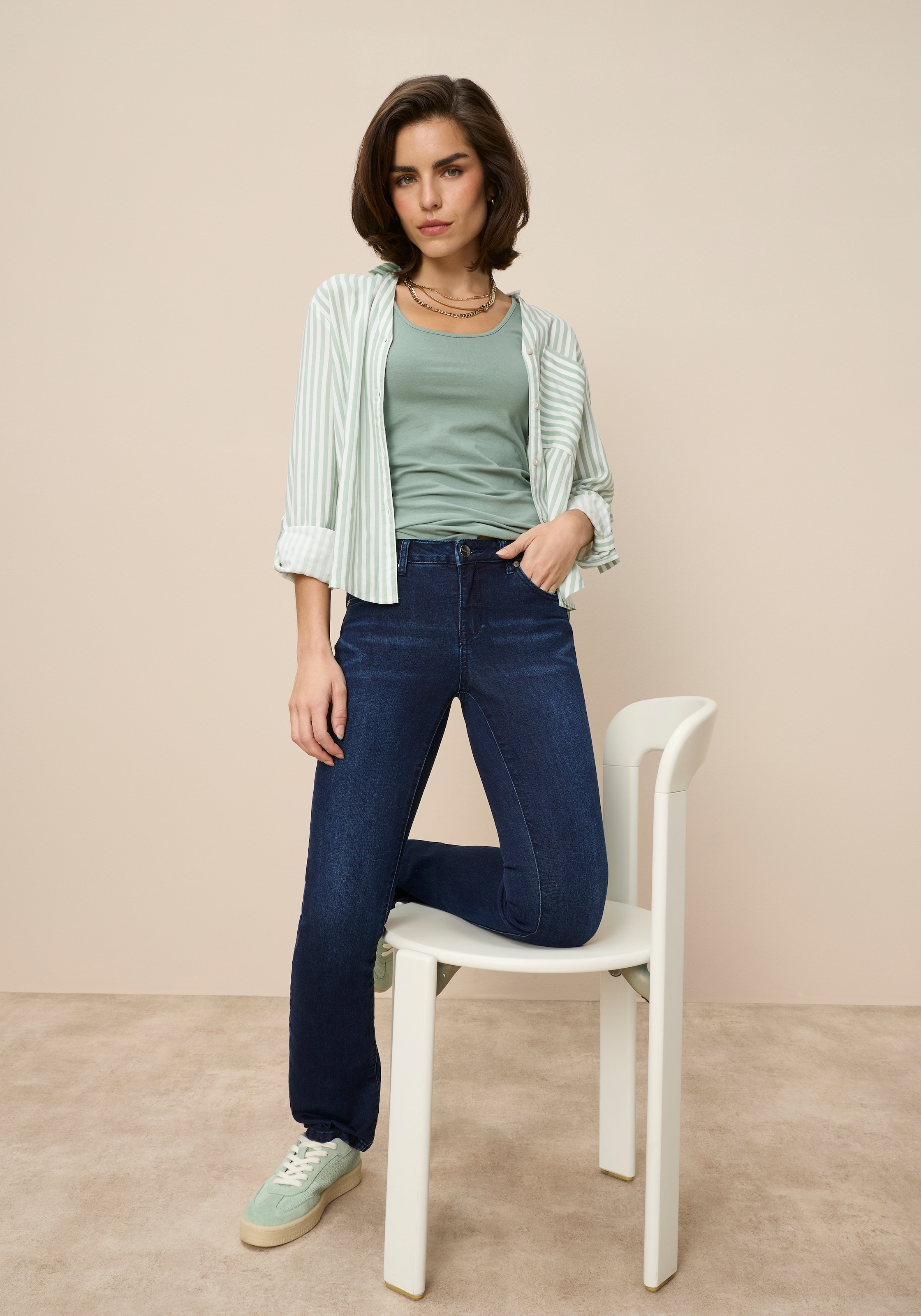 Tamaris Jeans bootcut normale Leibhöhe,  Bootcut,  mit ausgestelltem Bein