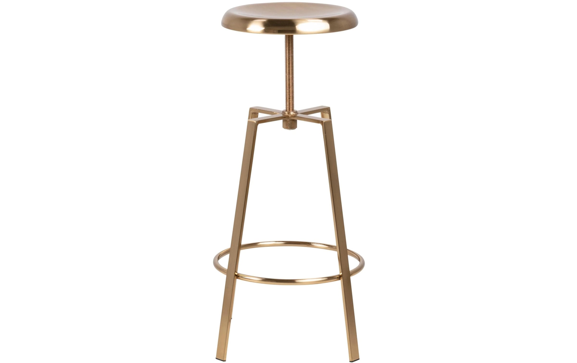 AC Design Tabouret de bar »Goose 41 x 87 cm« Barhocker ohne Rückenlehne aus gold-gebürstetem Stahl
