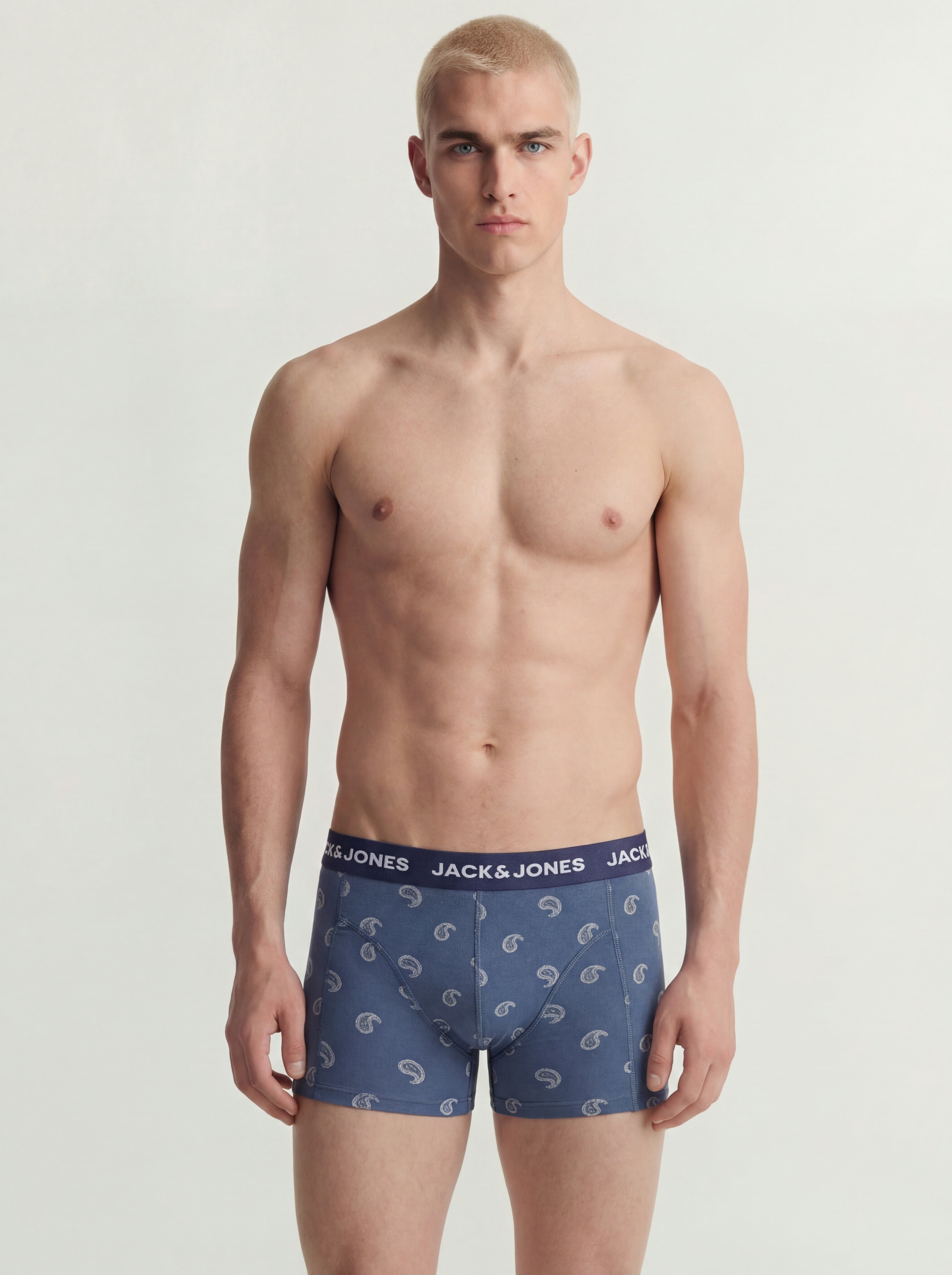 Jack & Jones Tronc »JACCENTRAL TRUNKS 3 PACK SN« Paquet, 3 cuis mélange de coton, ceinture élastique
