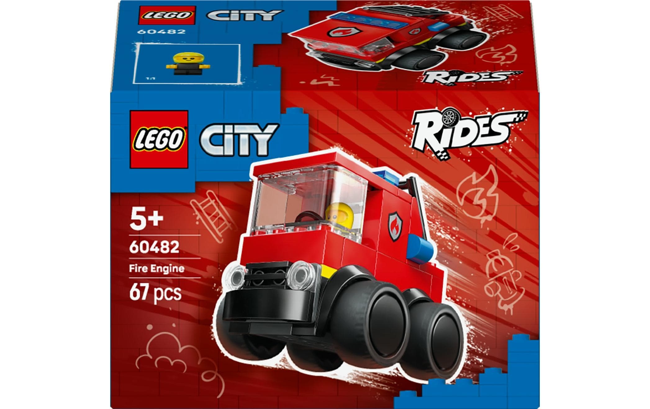 Image of Konstruktionsspielsteine "City Coole Flitzer – Löschauto 60482" Kategorie: Polizei & Feuerwehr