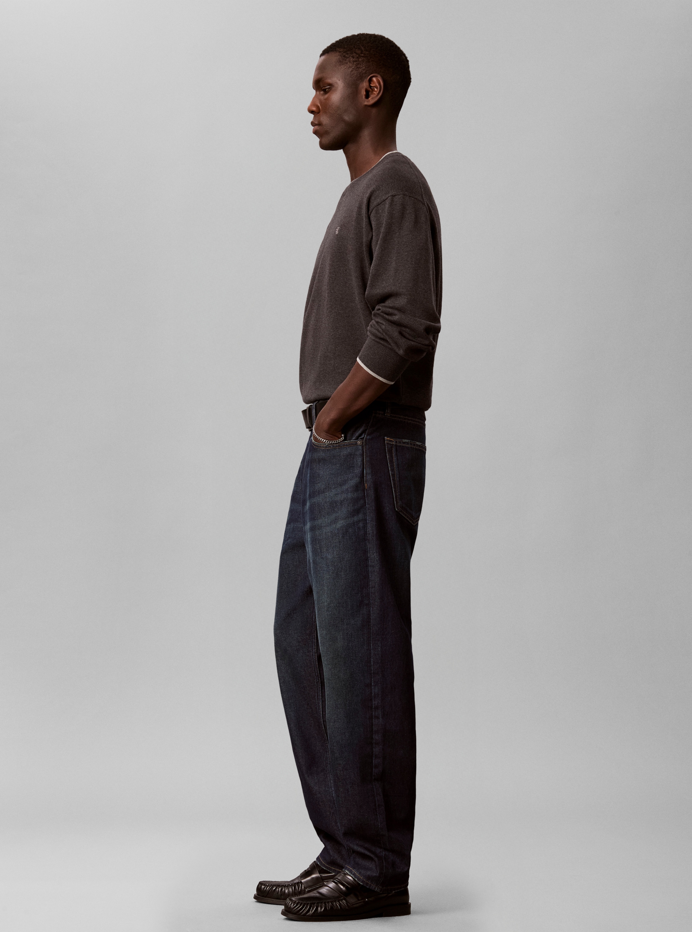 Calvin Klein Jeans taille basse »90S TAPER RIPTIDE JEAN« coupe régulière avec poches pratiques