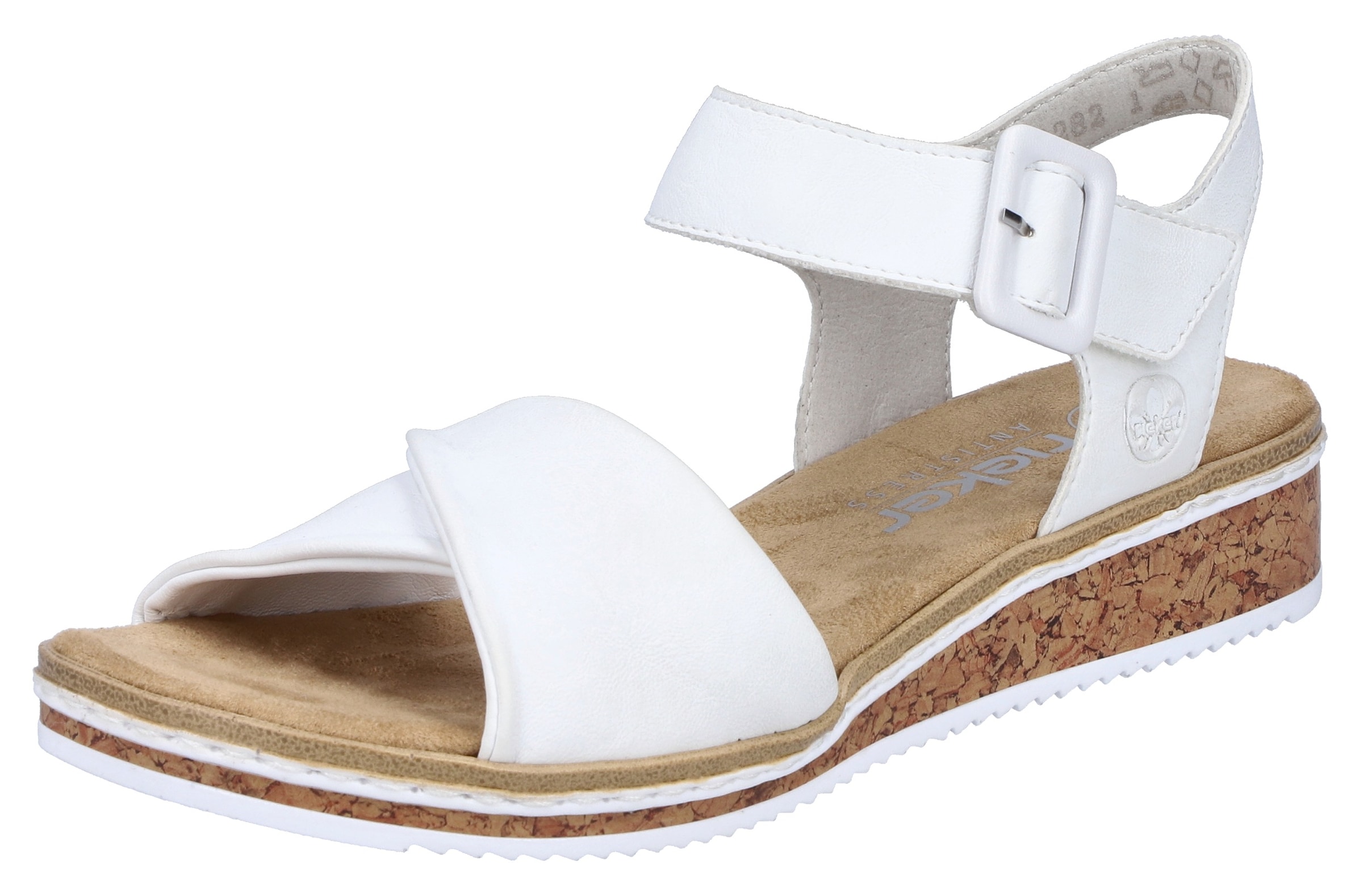 Image of Rieker Sandalette Keilsandale, Sommerschuh, Urlaubsschuh mit Klettriemchen