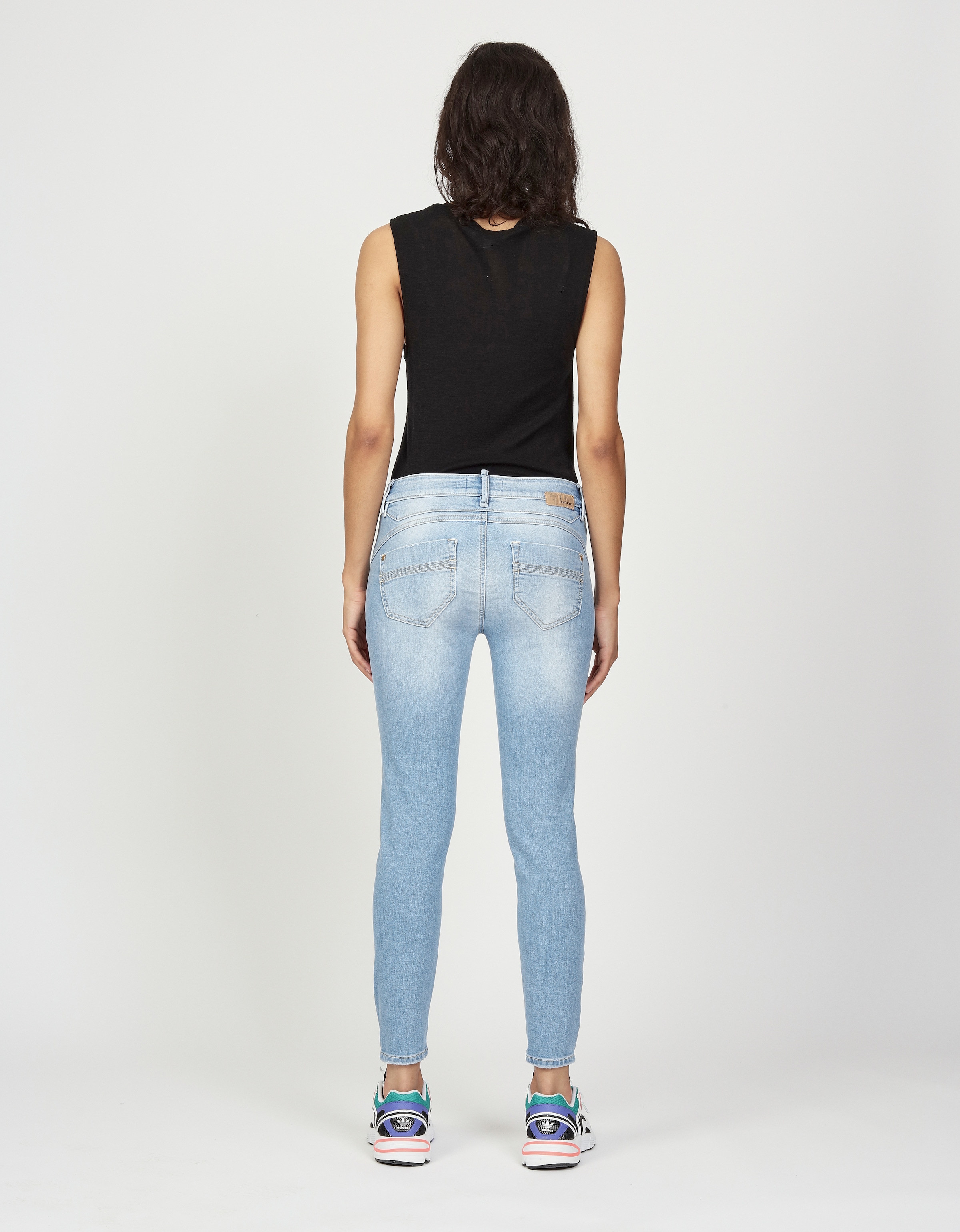 GANG Skinny-fit-Jeans »94NELE X-CROPPED«, mit gekreuzter Gürtelschlaufe