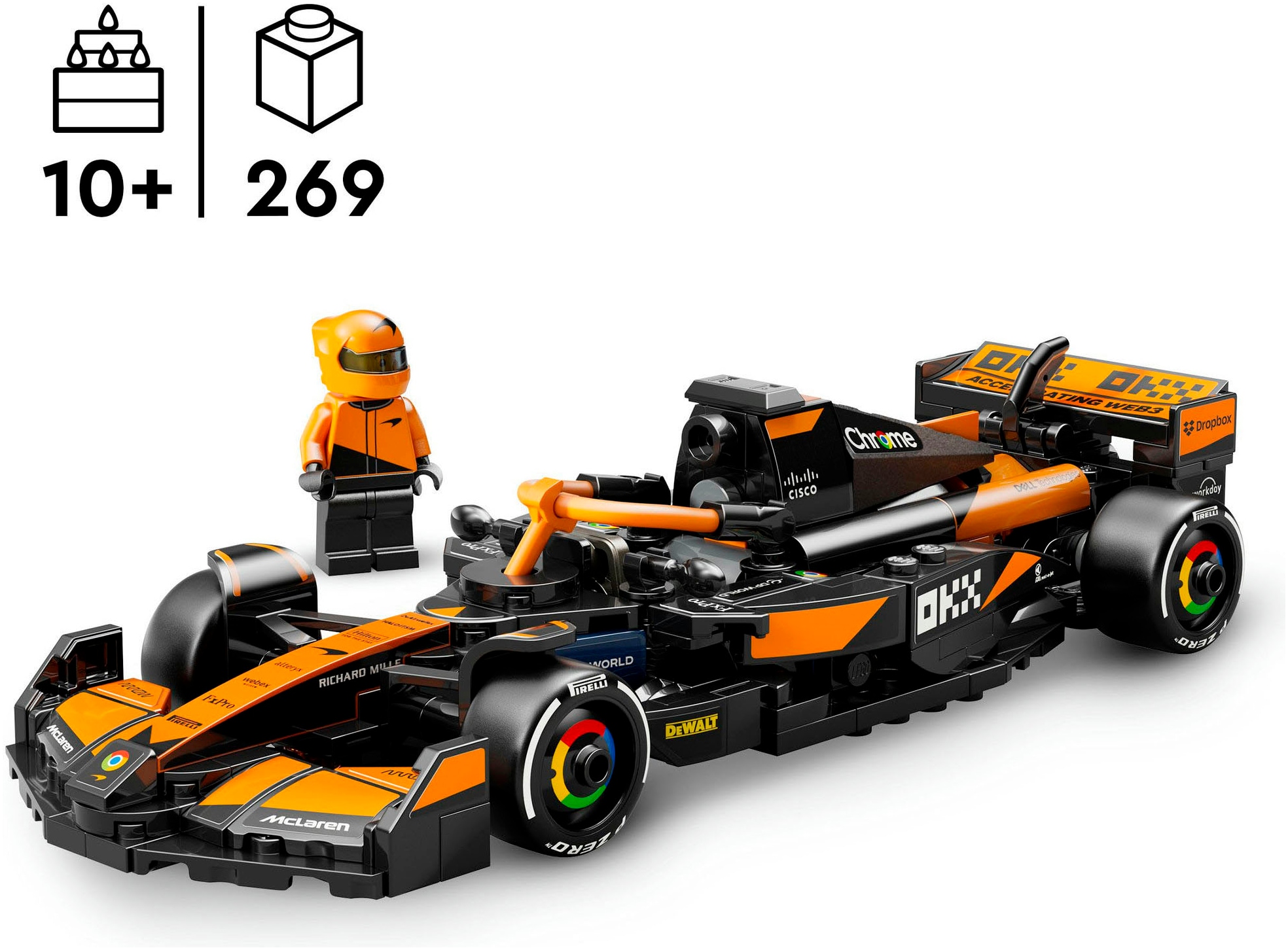 LEGO® Pions de construction »McLaren F1® Team MCL38 Rennauto (77251), LEGO® Speed Champions« Made in Europe