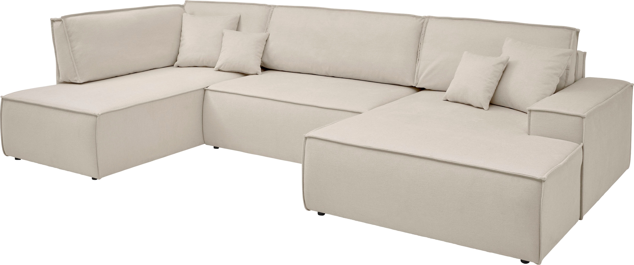 GOODproduct Paysage de salon »FINNLEY U-Form XXL 329 cm - OTTO. Verlässliche Qualität.« Schlafsofa, Bettkasten, in Bouclé, Struktur fein und Mega Cord
