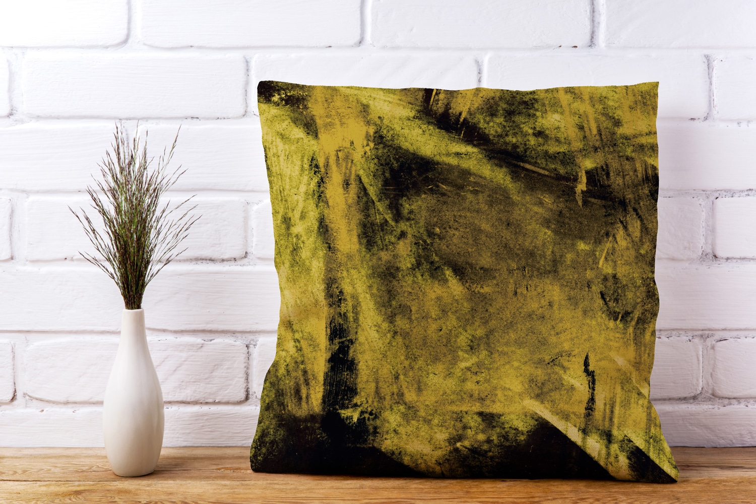 queence Dekokissen »Abstrakt goldfarben« Beidseitig bedruckte Kissenhülle, Kissen 40x40cm, inkl. Reissverschluss