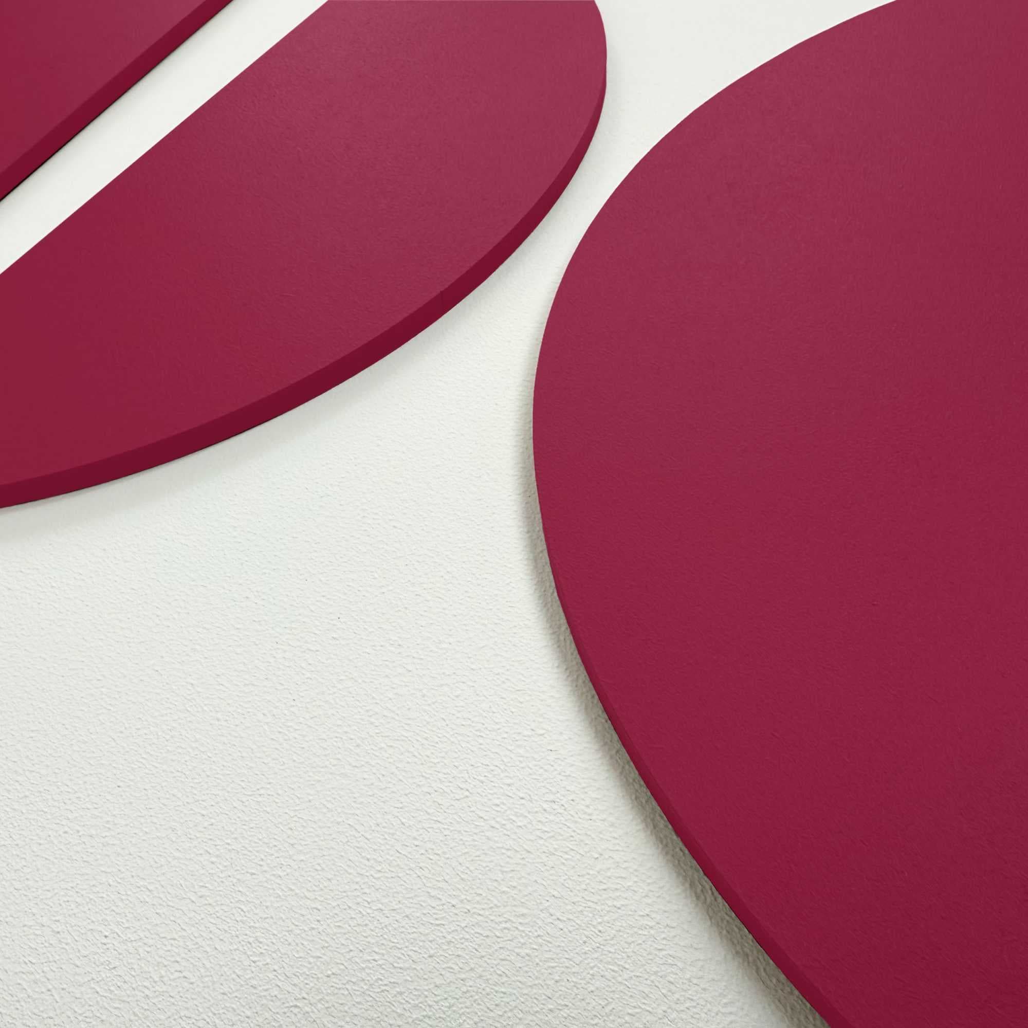 Reinders! Fresque murale »Halbkreise in Burgund« Wohnzimmer - Rot - MDF - Abstrakt - 50x70 cm