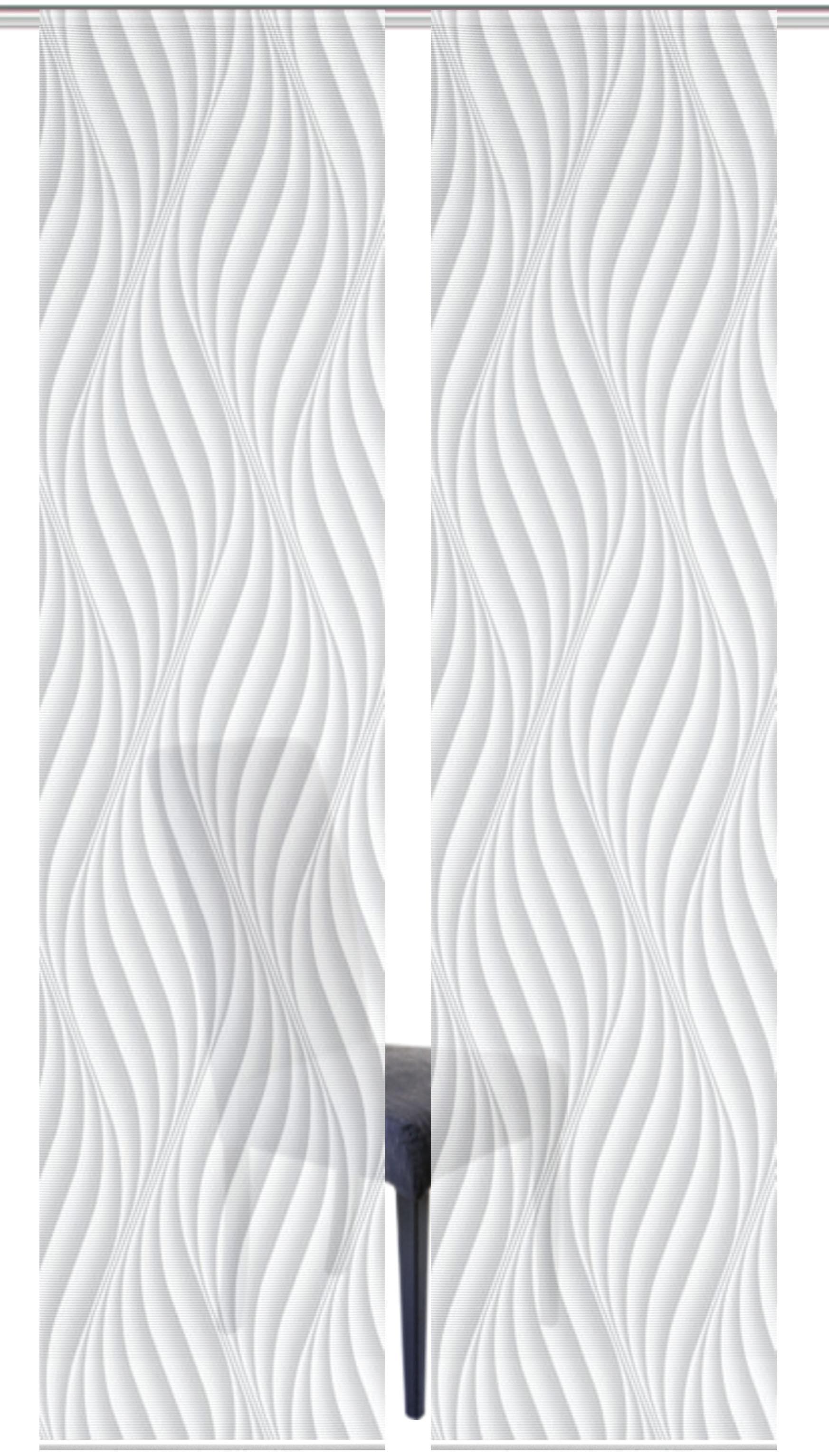 Image of Vision S Schiebegardine "2ER SET WAVE" Paneelwagen 2 Stk. tlg. HxB: 260x60, Schiebevorhang 2er Set Digitaldruck
