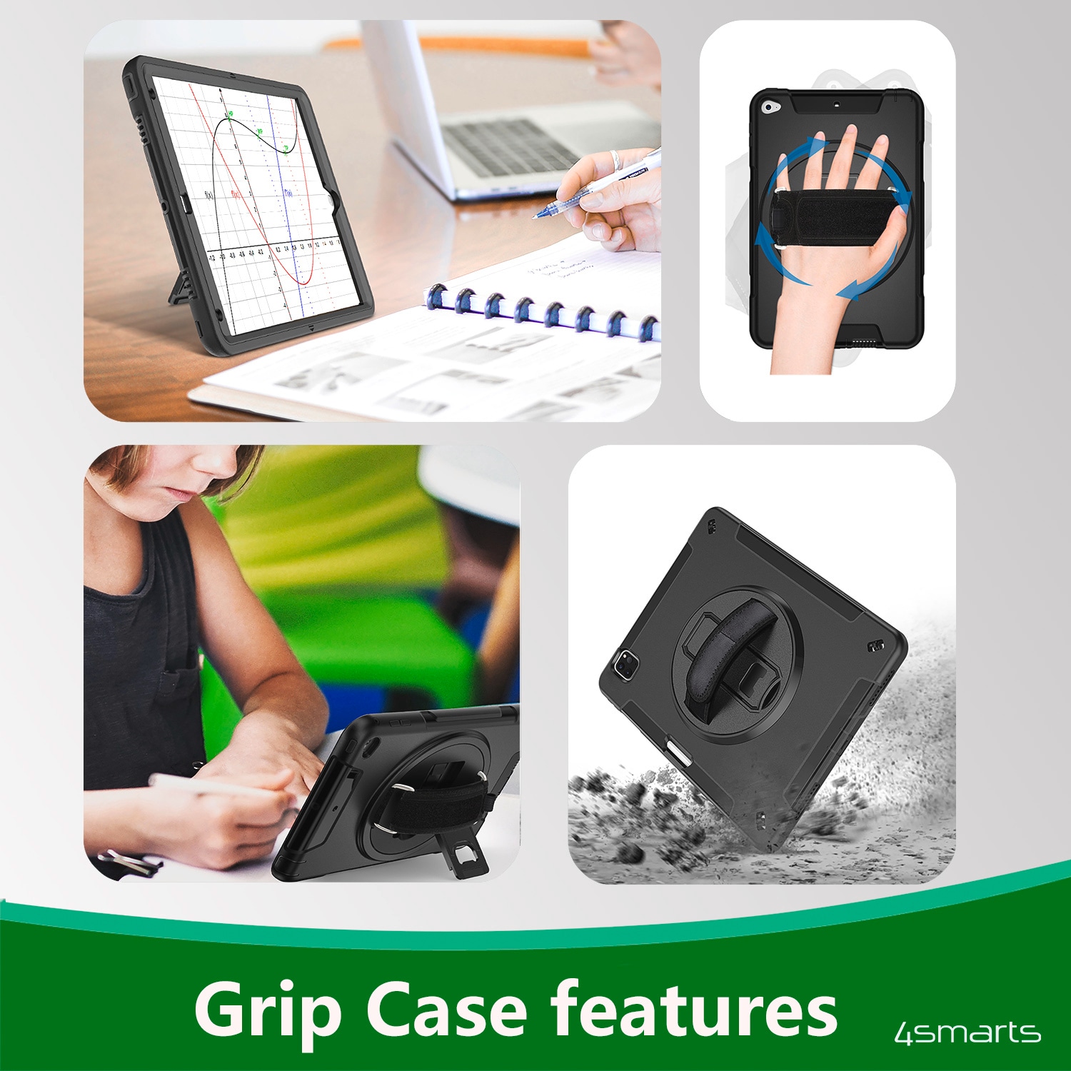 4smarts Backcover »Rugged Case Grip - iPad 10.9 (2022 10Gen)«
