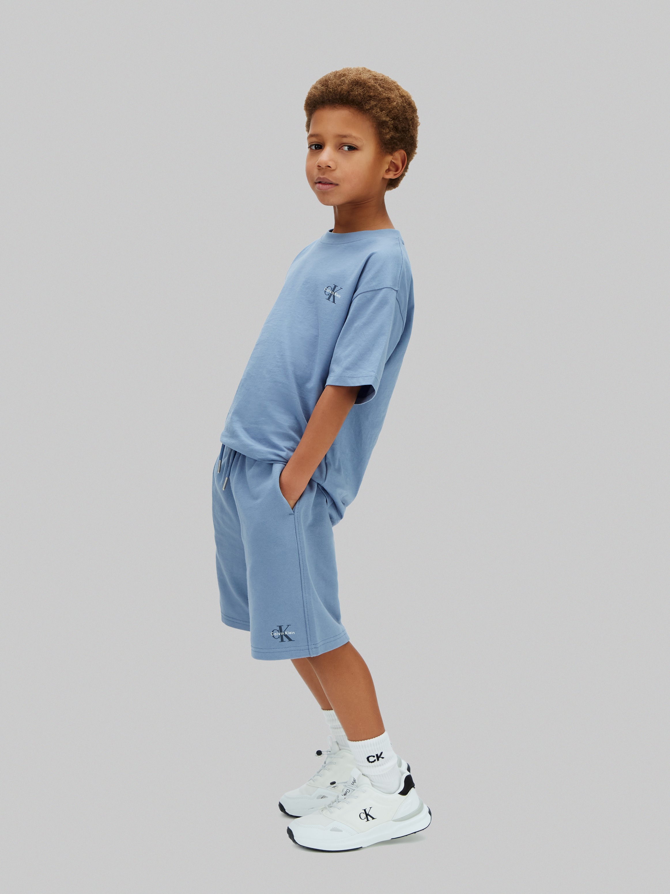 Calvin Klein Jeans Shirt & Shorts »Knit Short Set« Set, 2 Regular fit für Kinder mit Markenlogo