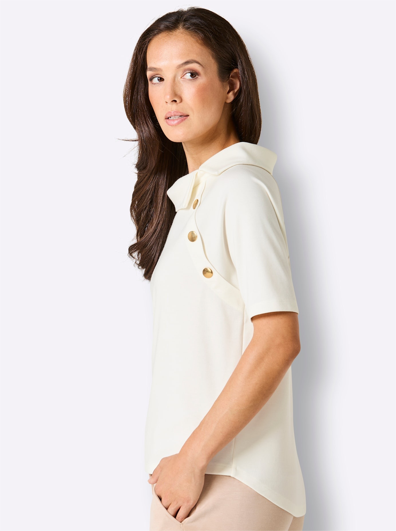 CREATION L PREMIUM T-shirt à manches courtes »Modal-Shirt« 1 pièces