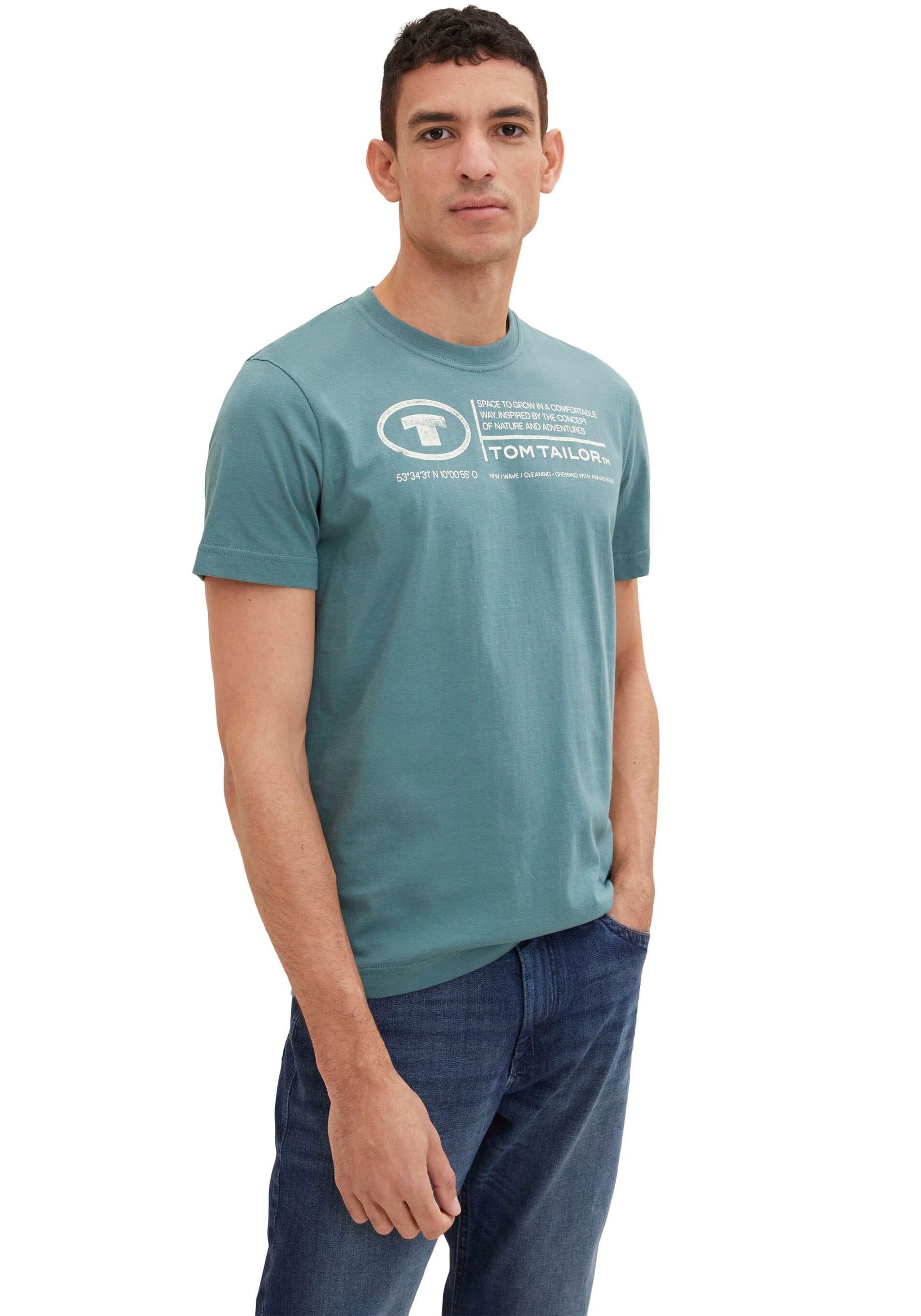 TOM TAILOR Print-Shirt »Tom Tailor Herren T-Shirt Frontprint«