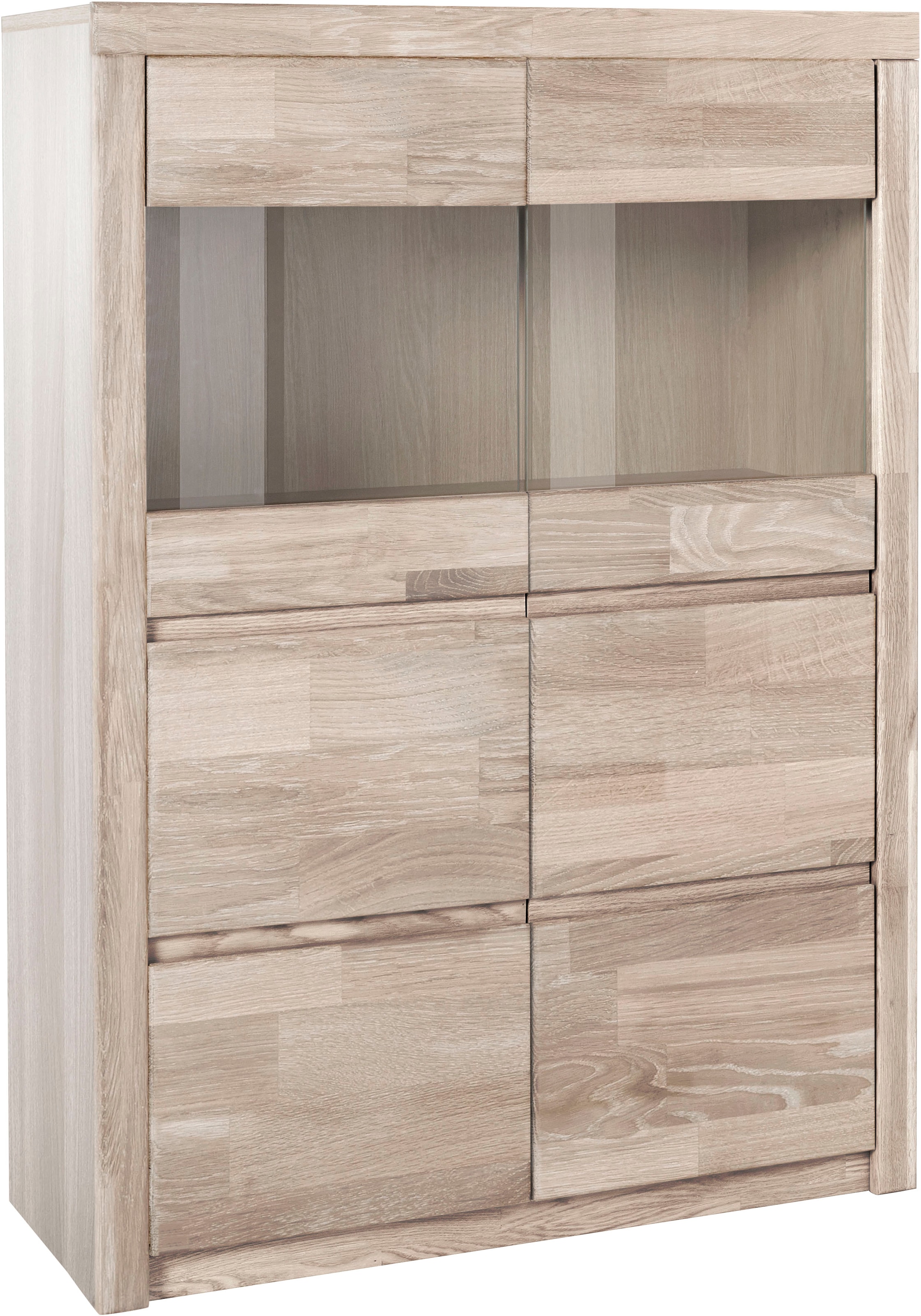 Highboard »Silkeborg«, schöne grifflose Optik, teilmassiv