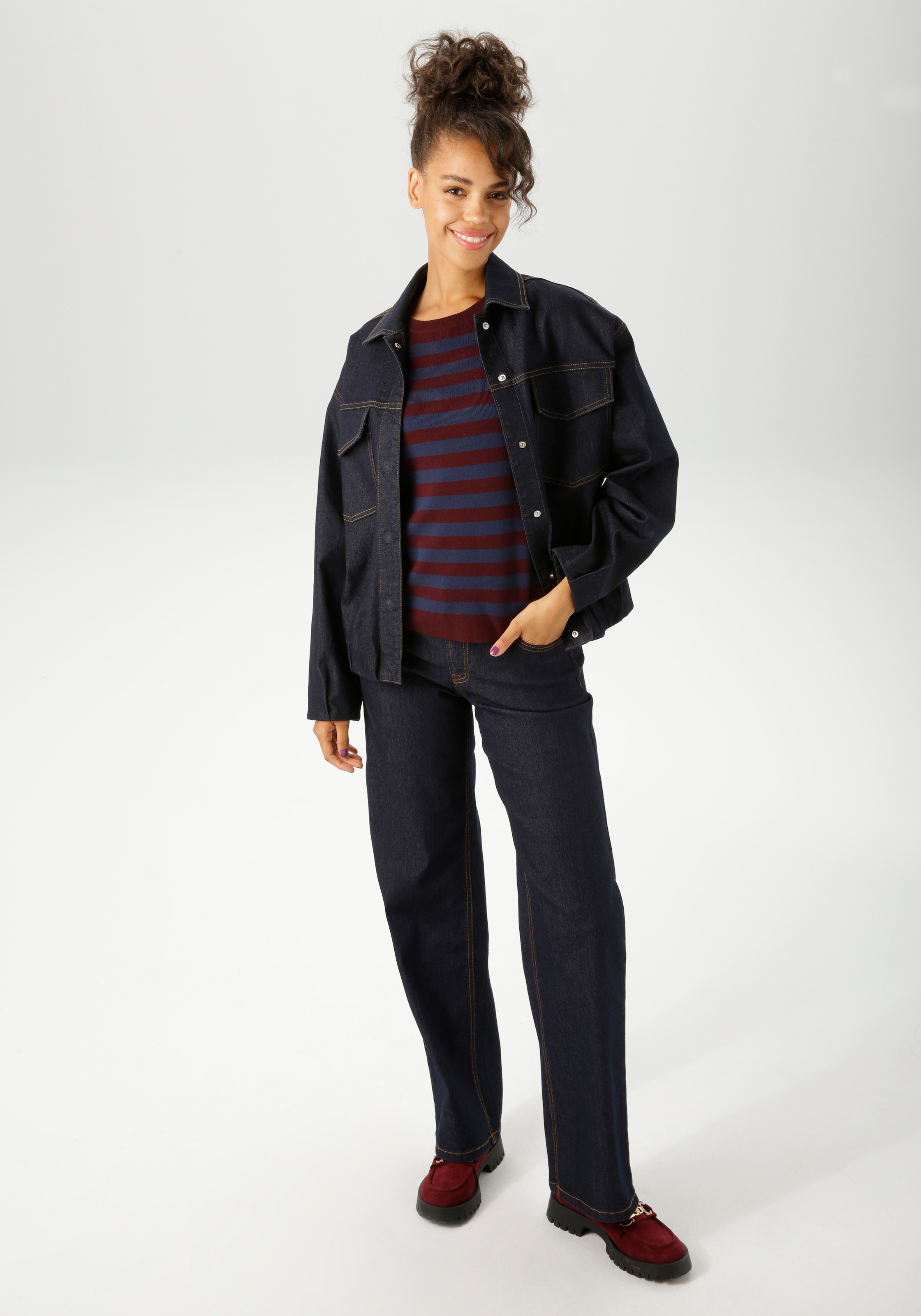 Aniston CASUAL Pull en tricot im Streifen-Dessin