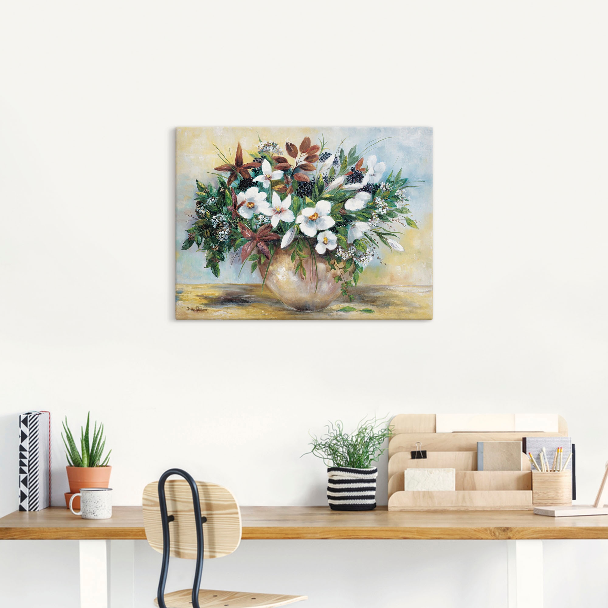 Artland Leinwandbild »Grosszügige Blüten«, Blumen, (1 St.), auf Keilrahmen gespannt