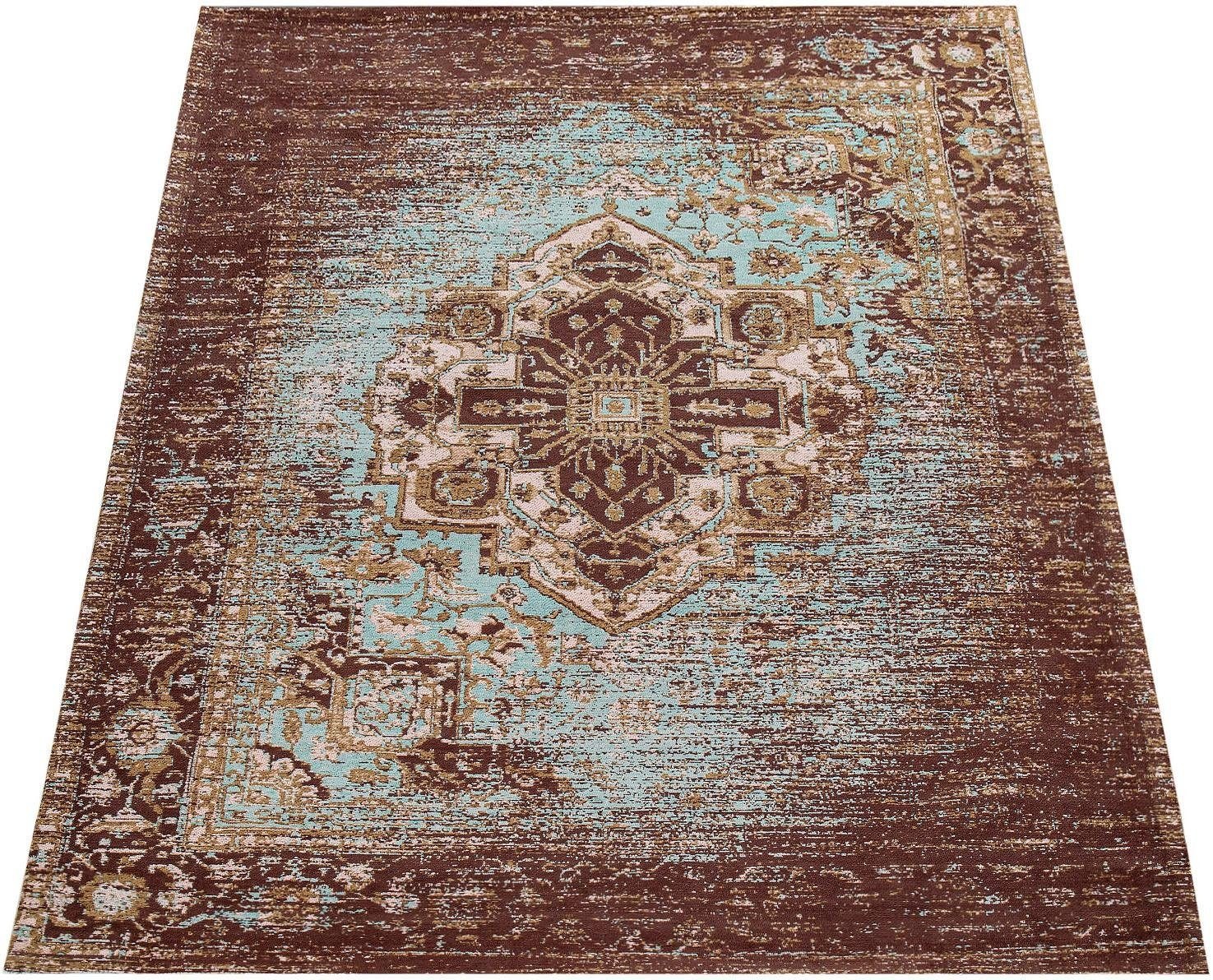 Image of Paco Home Teppich »Baleno 474«, rechteckig, 7 mm Höhe, Kurzflor, Orient-Optik, Vintage Design, weiches Chenille Garn, ideal im Wohnzimmer & Schlafzimmer bei Ackermann Versand Schweiz