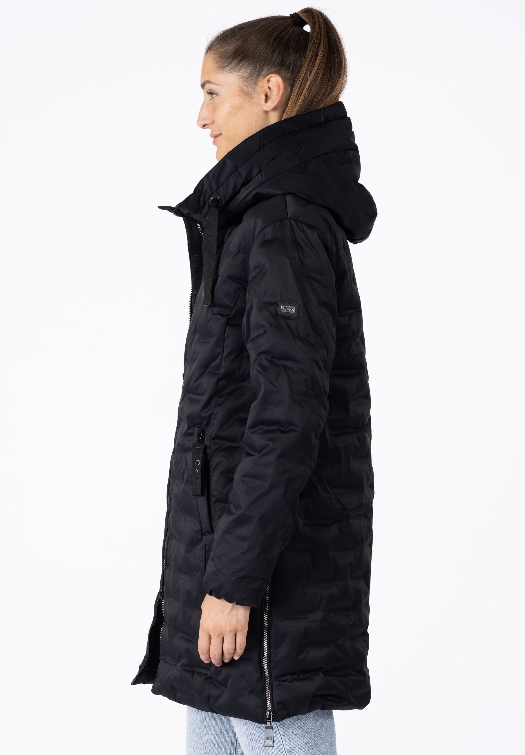LPO Steppjacke »MARA II LONG« mit Kapuze auch in Grossen Grössen erhältlich