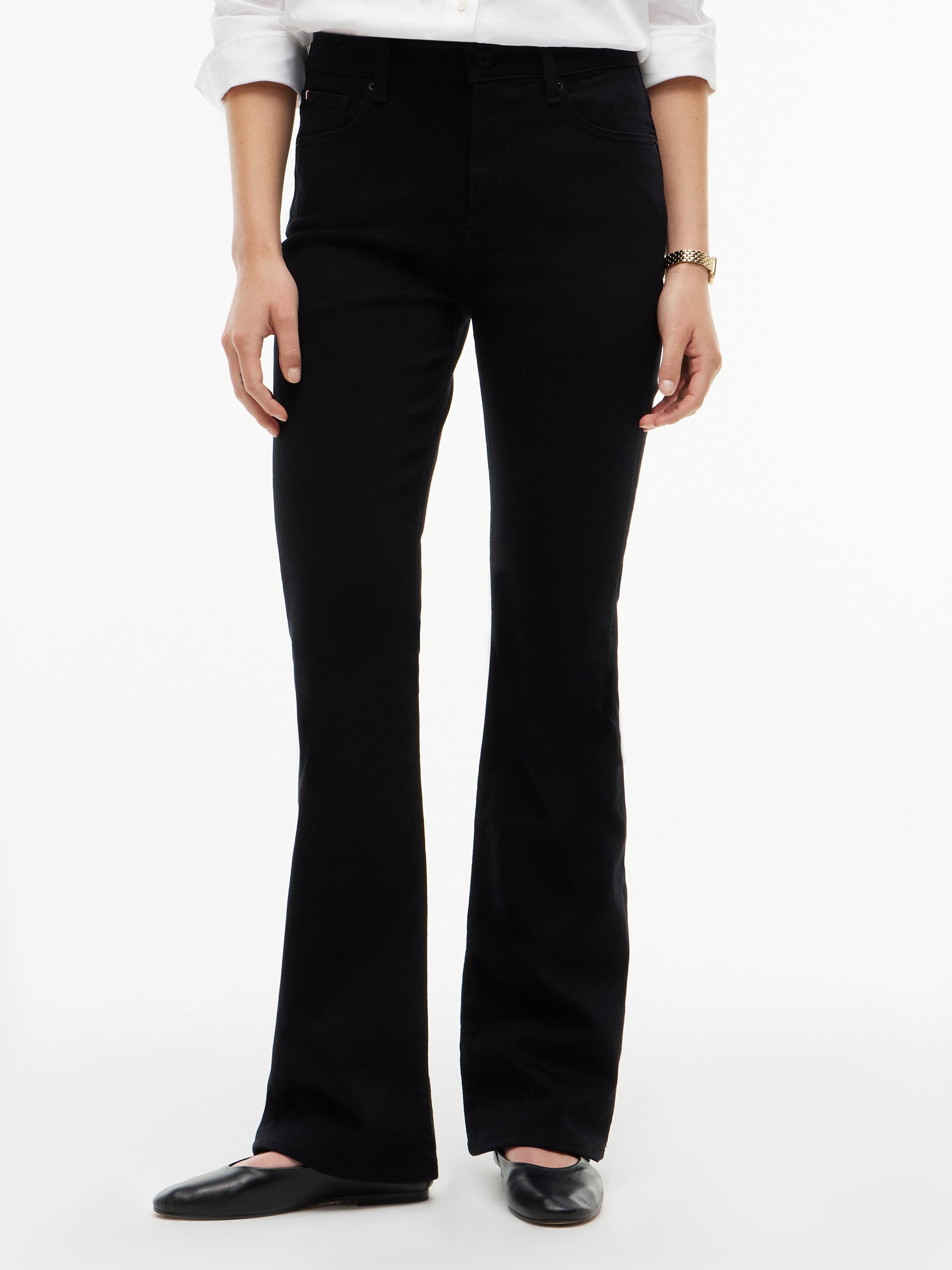 Image of Tommy Hilfiger Bootcut-Jeans "SKYE MID RISE BOOTCUT STAY BLACK" Baumwollmischung, bootcut, mid waist