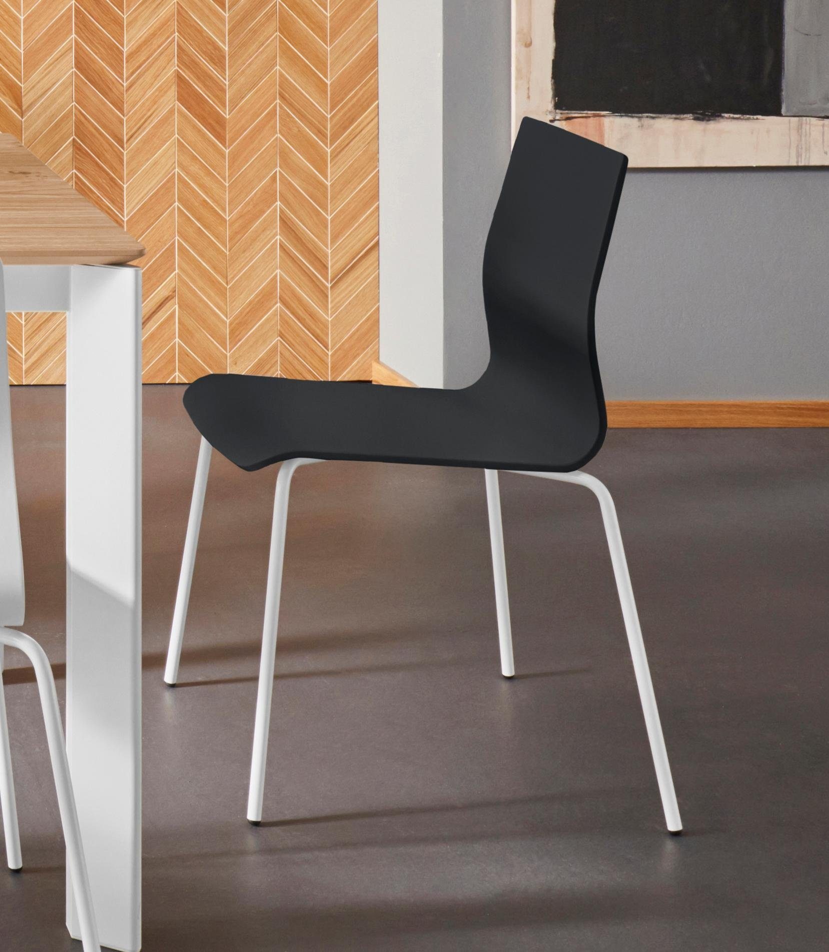 Image of Places of Style Esszimmerstuhl »Juma«, (Set), 2 St., aus schönem massivem, lackierten Buchenholz, Sitzhöhe 45 cm bei Ackermann Versand Schweiz