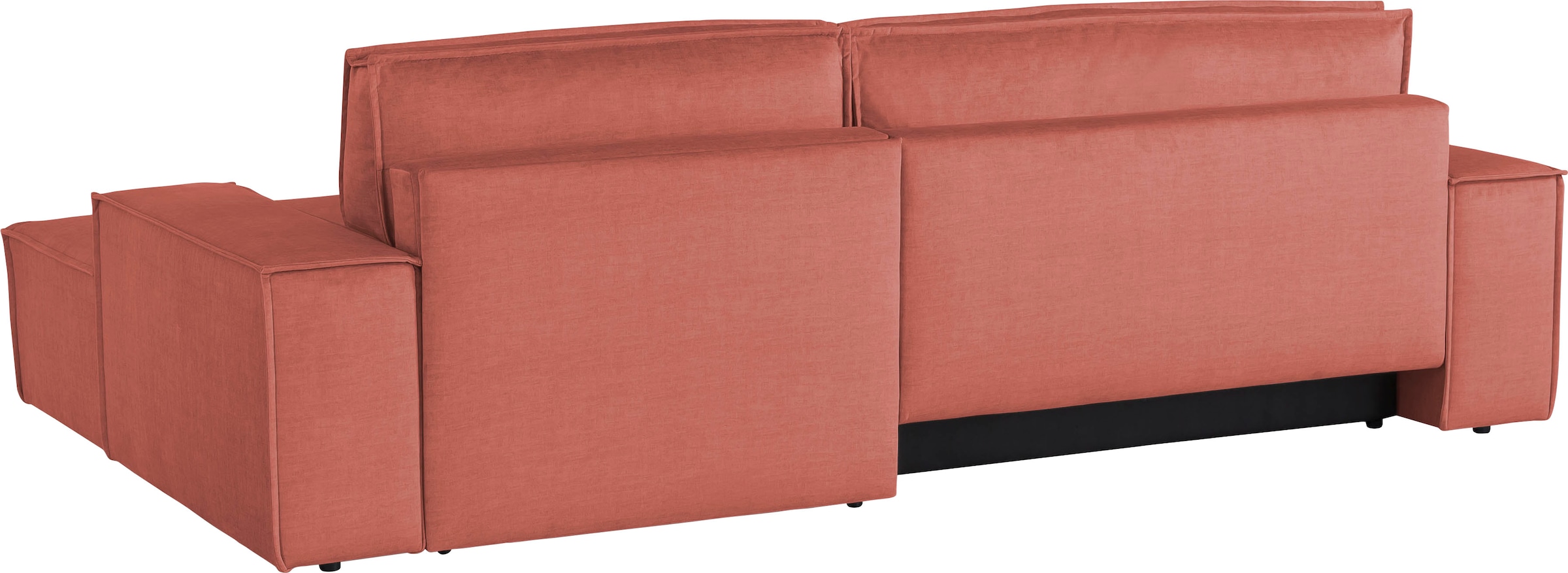 Home affaire Ecksofa SHERWOOD Schlafsofa 267 cm, L-Form, Schlaffunktion mit Bettkasten (210x136 cm), Cord, Vintage, Samtvelours