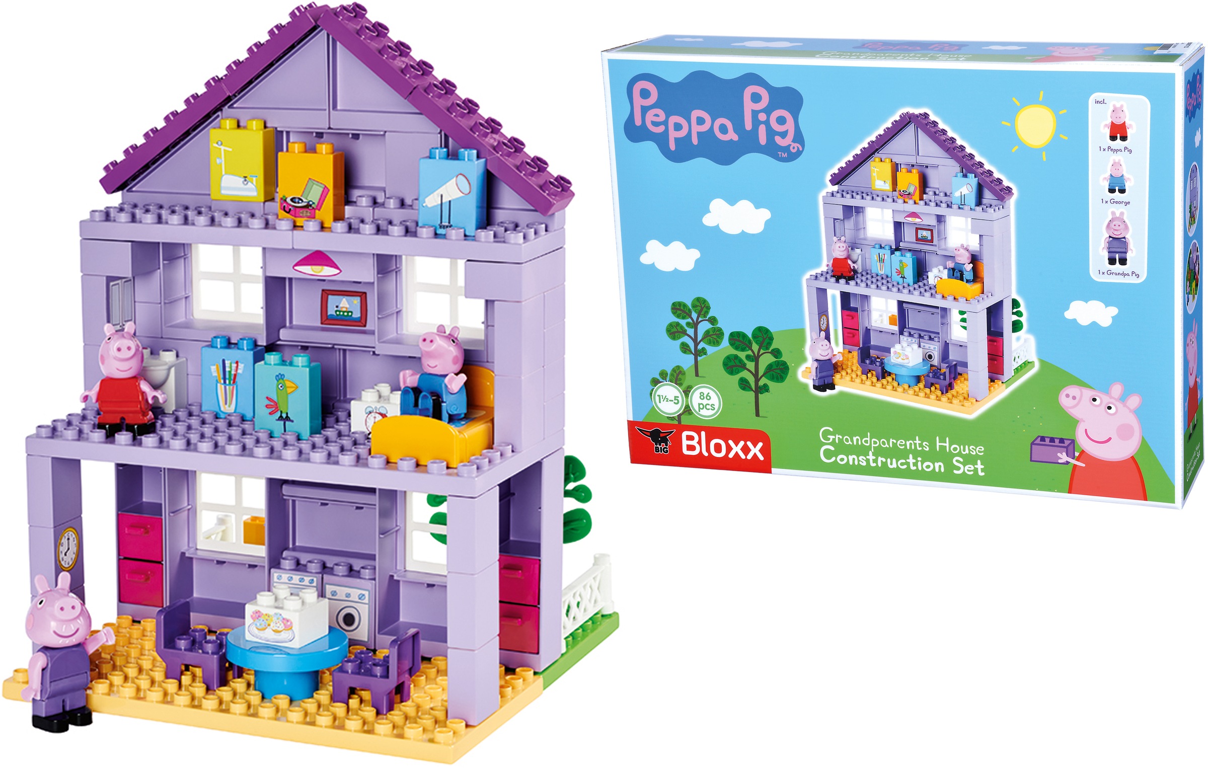 Image of BIG Spielbausteine »BIG-Bloxx Peppa Pig GrandpaÂ´s House«, (86 St.), Made in Europe bei Ackermann Versand Schweiz