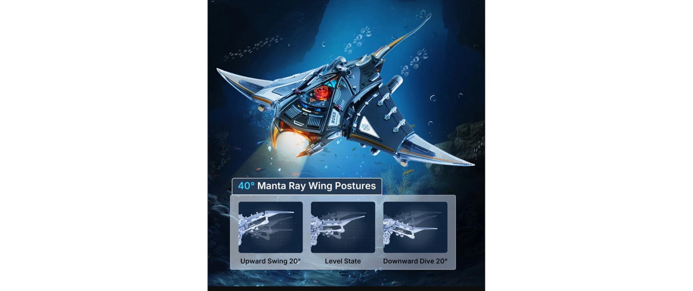   Modellbausatz »RoboTime ROKR Mechanischer Manta Ray« 1:8