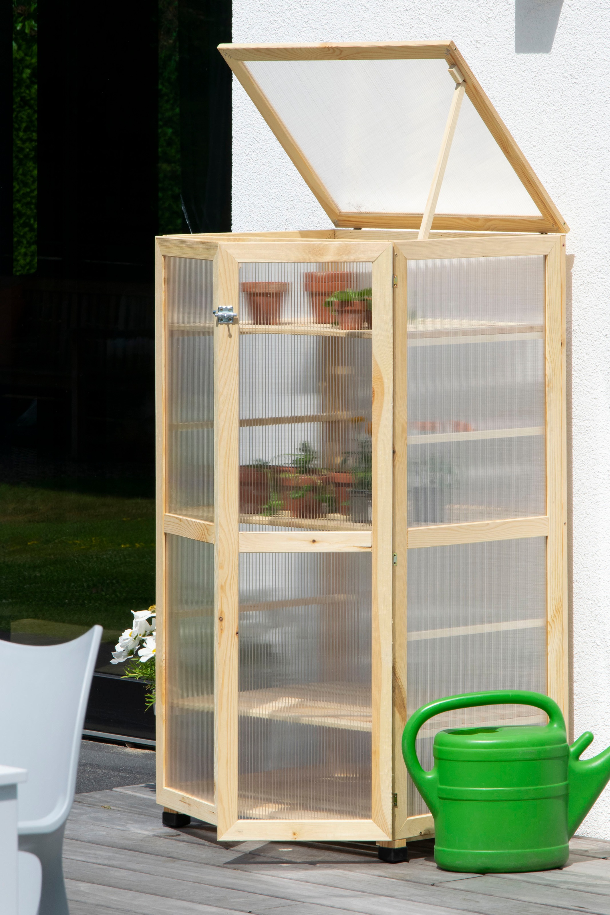 dobar Anzuchttopf »Dome«, grosser Anzuchtschrank aus FSC®-zertifiziertem Kiefernholz