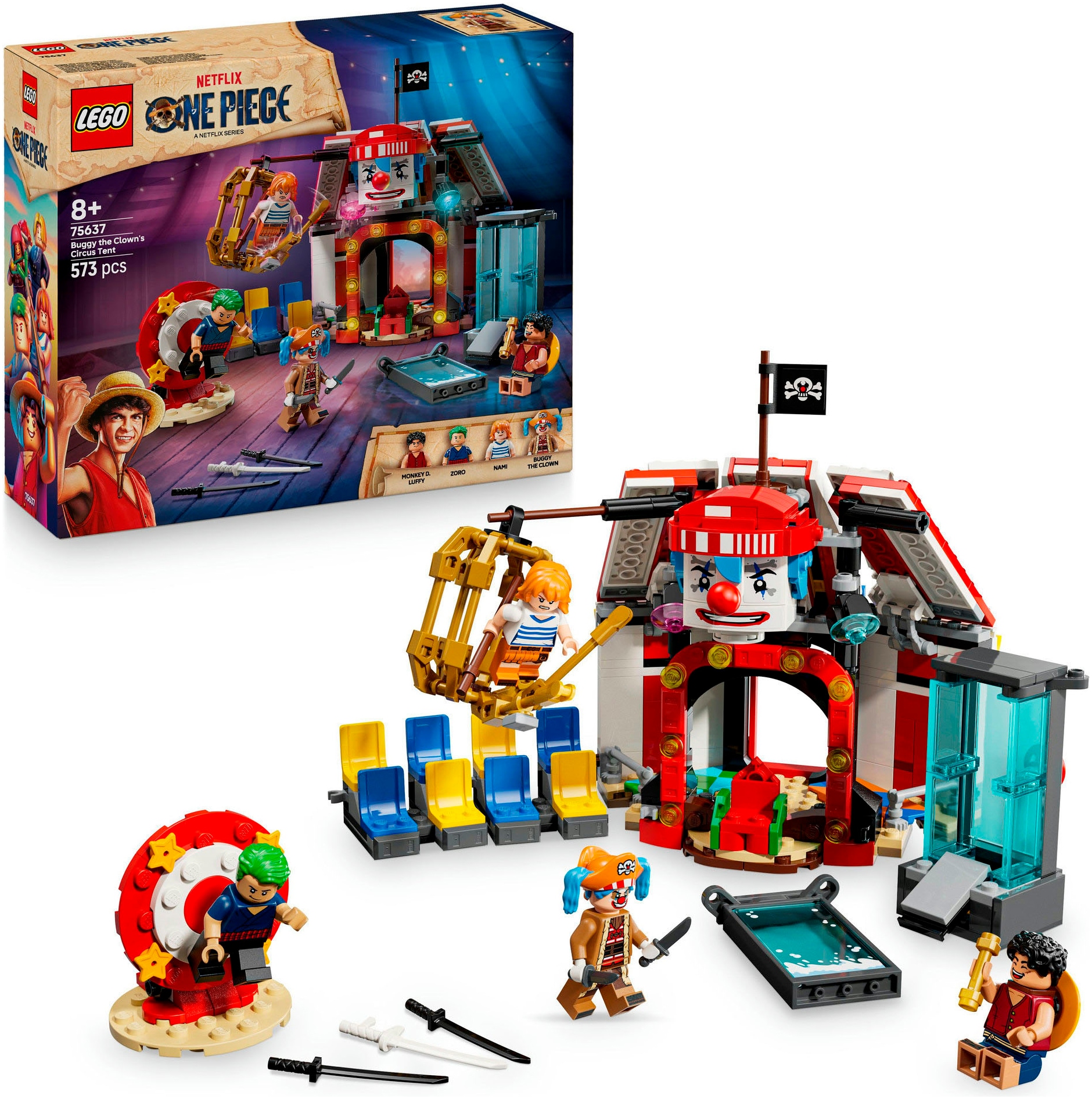 Image of LEGO Konstruktionsspielsteine "Zirkuszelt von Buggy dem Clown (75637), LEGO One Piece" Made in Europe