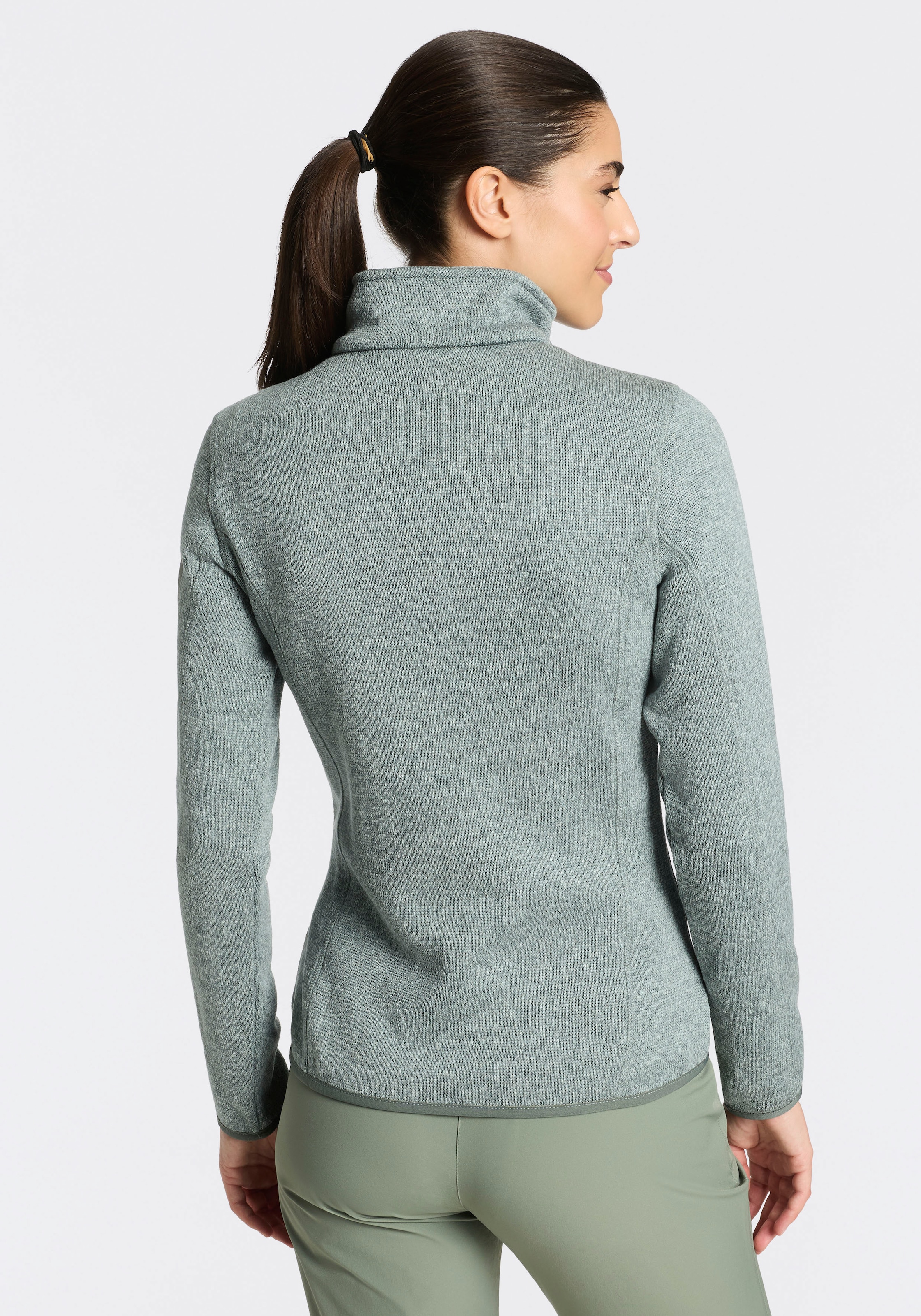 CMP Veste en laine polaire »KNITTED MELANGE FLEECE WOMAN JACKET« Wärmeisolierend & Schnell trocknend & Atmungsaktiv, Übergangsjacke