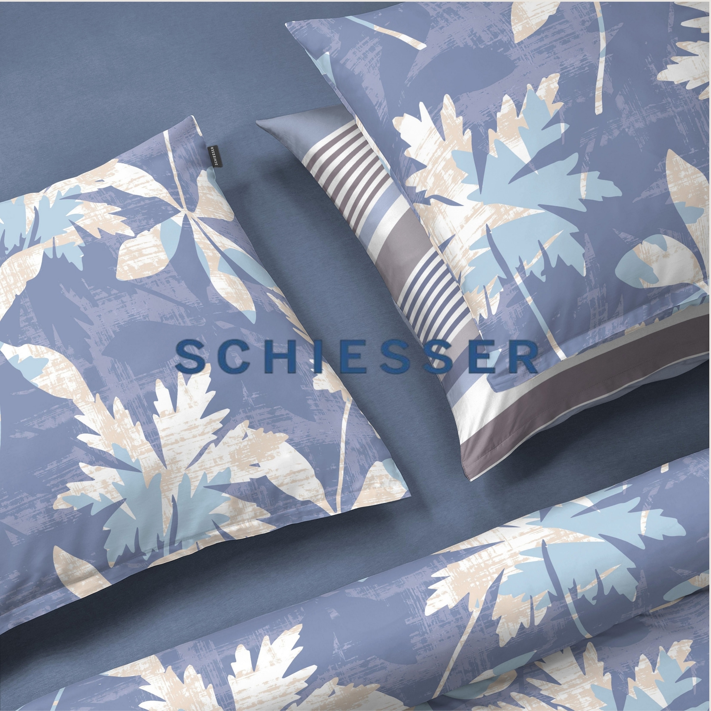 Schiesser Bettwäsche »Hoops aus weichem Baumwoll-Satin mit Streifen-Design« 2 tlg. OEKO-TEX® MADE IN GREEN
