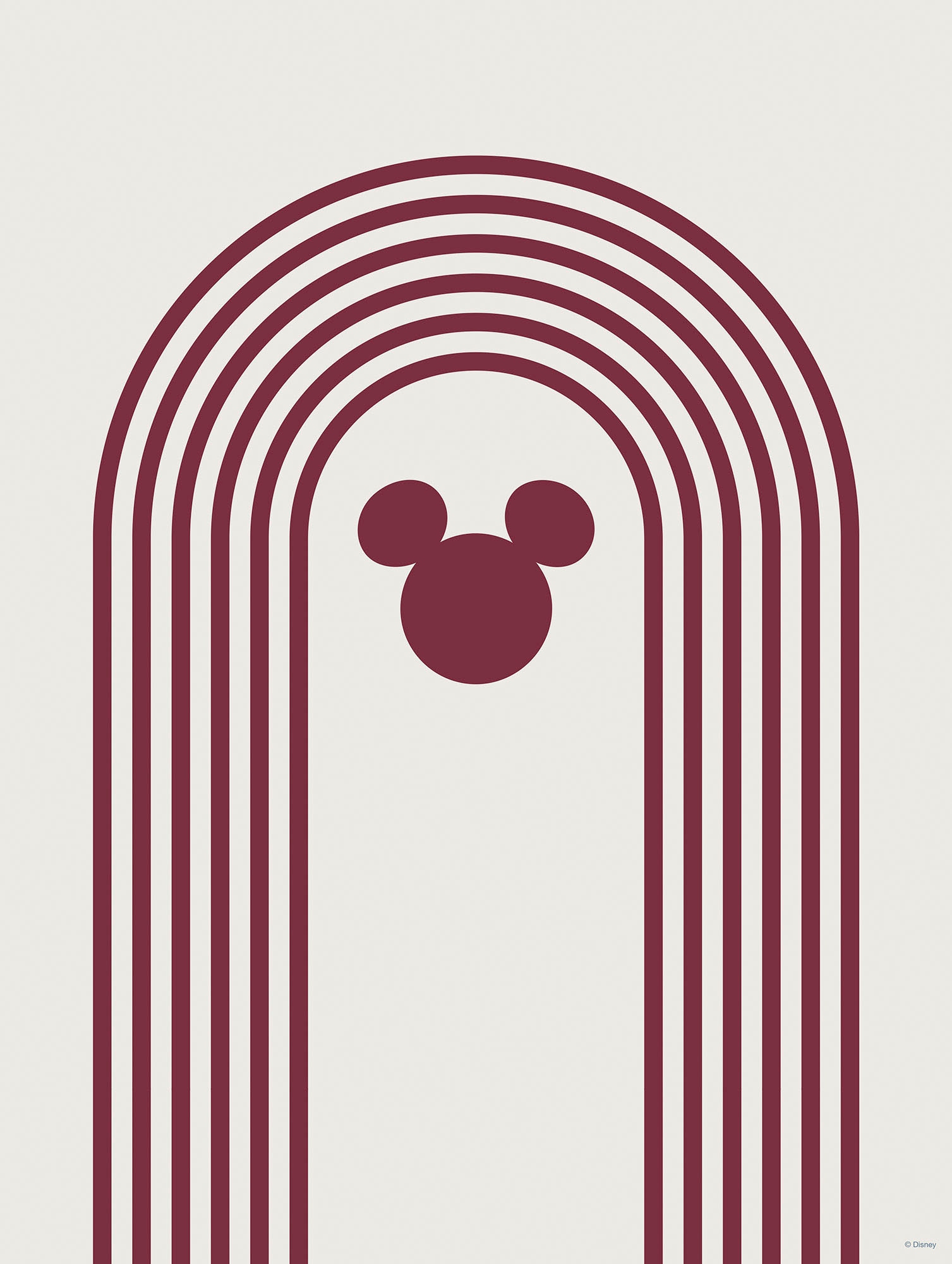 Image of Komar Bild "Minimal Mickey" Disney 1 Stk. tlg. Wandbild zur Dekoration im Kinderzimmer - ohne Rahmen