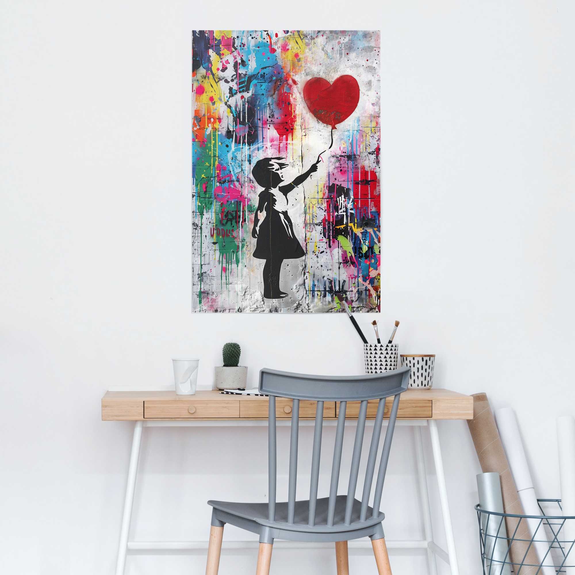 Image of Reinders Poster "Concrete Balloon Girl"