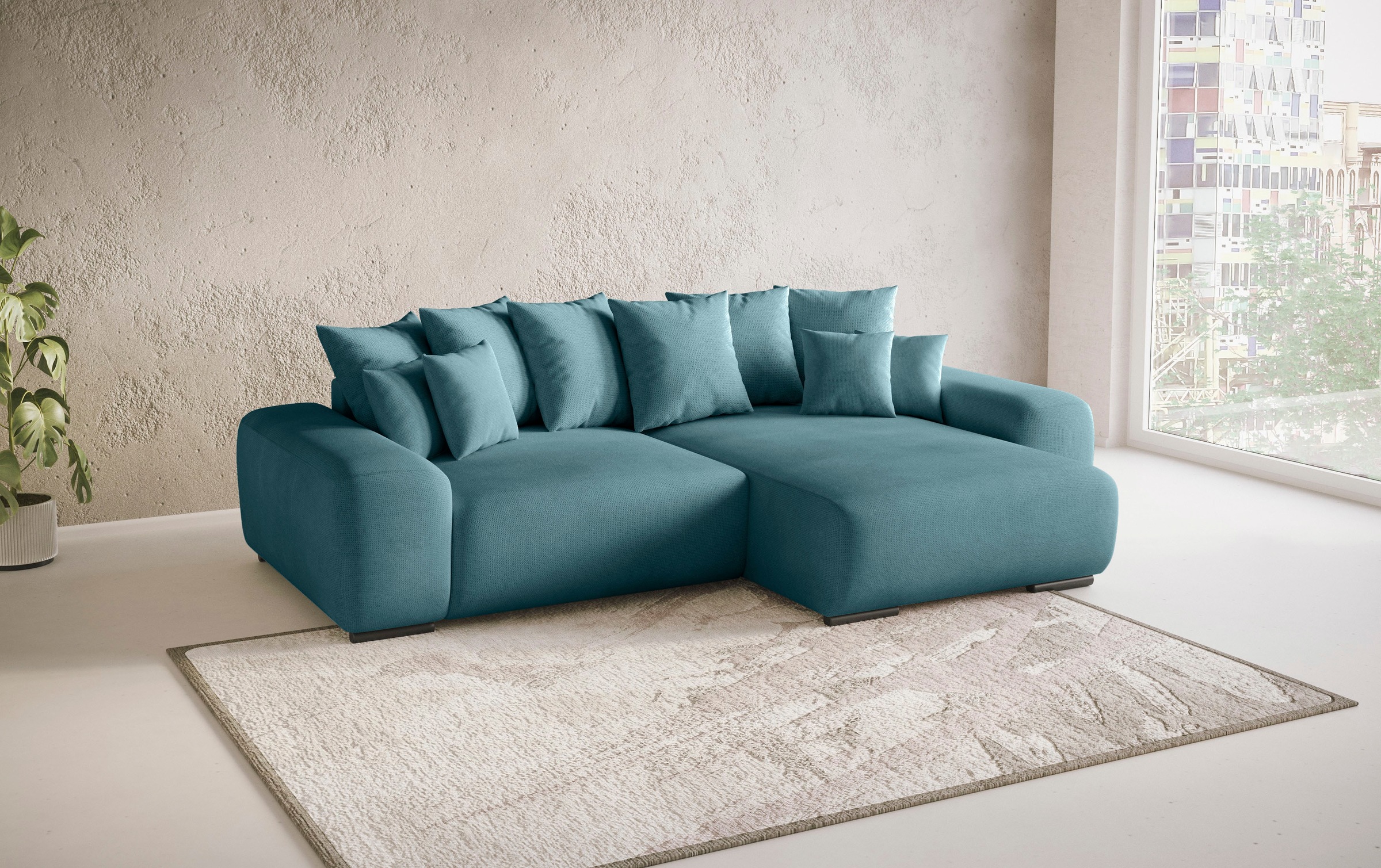 Mr. Couch Ecksofa »Sundance L-Form«, Dauerschläfer mit EasyBett-Schlaffunktion, Bettkasten