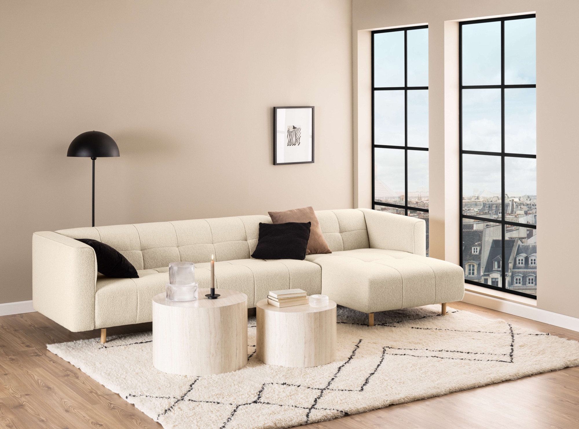 ACTONA GROUP Couchtisch »Dice 2er Set - Steinoptik, modern & stilvoll, skandinavisches Design« Couchtisch, Beistelltisch,  OTTOs Choice, Pflegeleichter Beistelltisch, vielseitig, robust